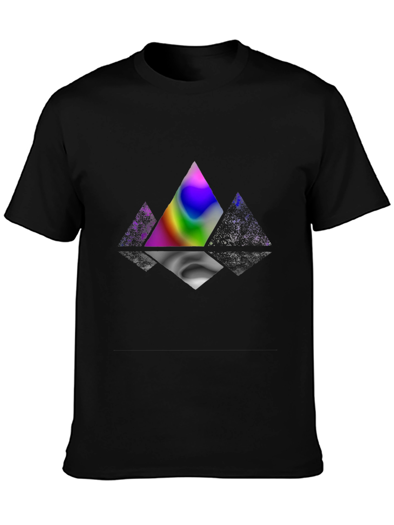 Prism Reflection Graphic T-Shirt - Modern Abstract Design