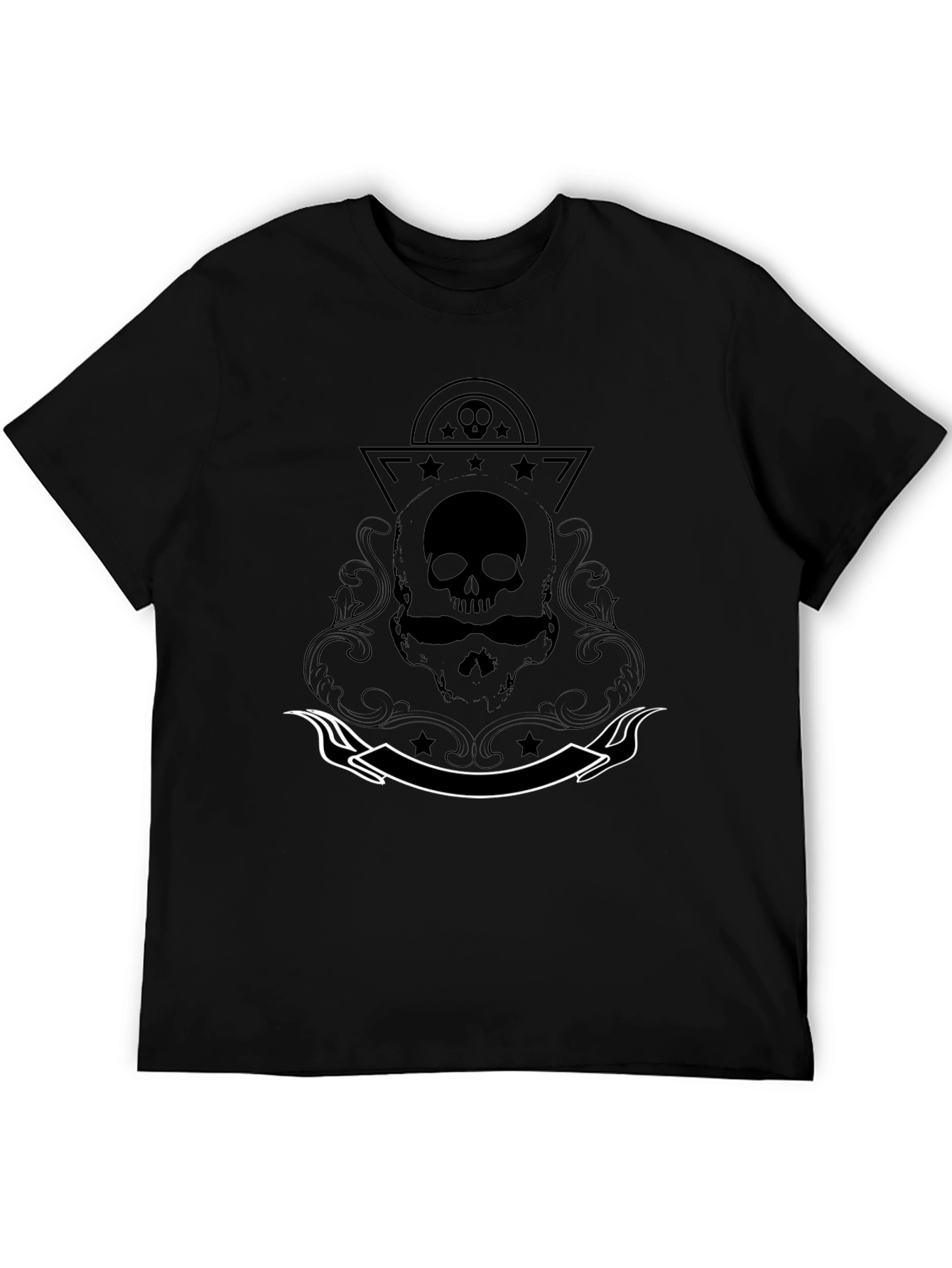 Skull & Stars Graphic T-Shirt - Edgy Streetwear