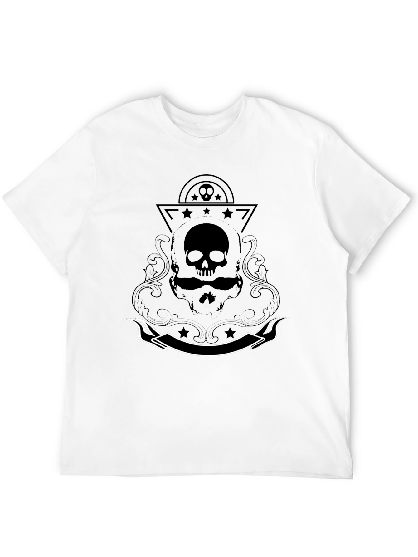 Skull & Stars Graphic T-Shirt - Edgy Streetwear