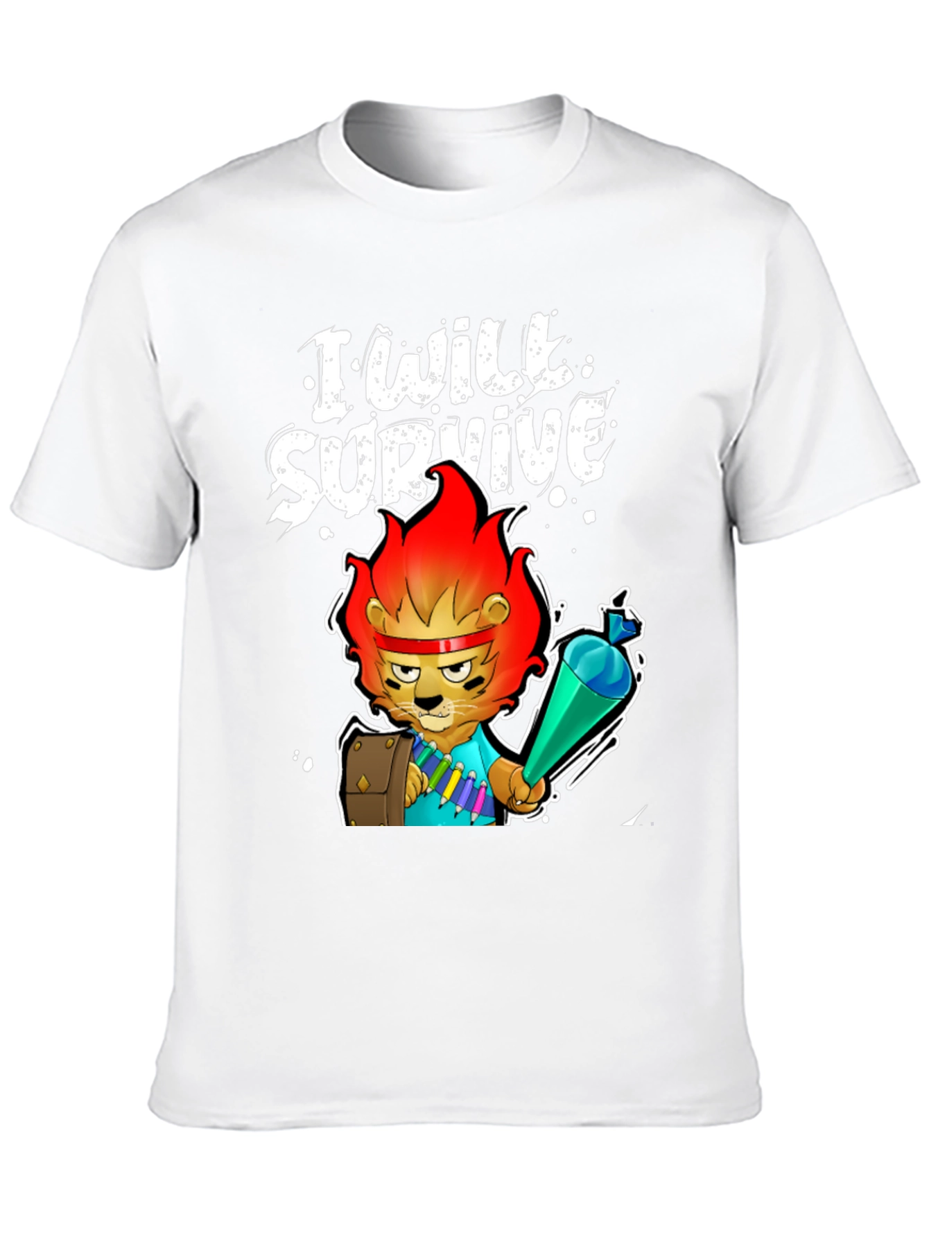 I Will Survive Lion Graphic Tee