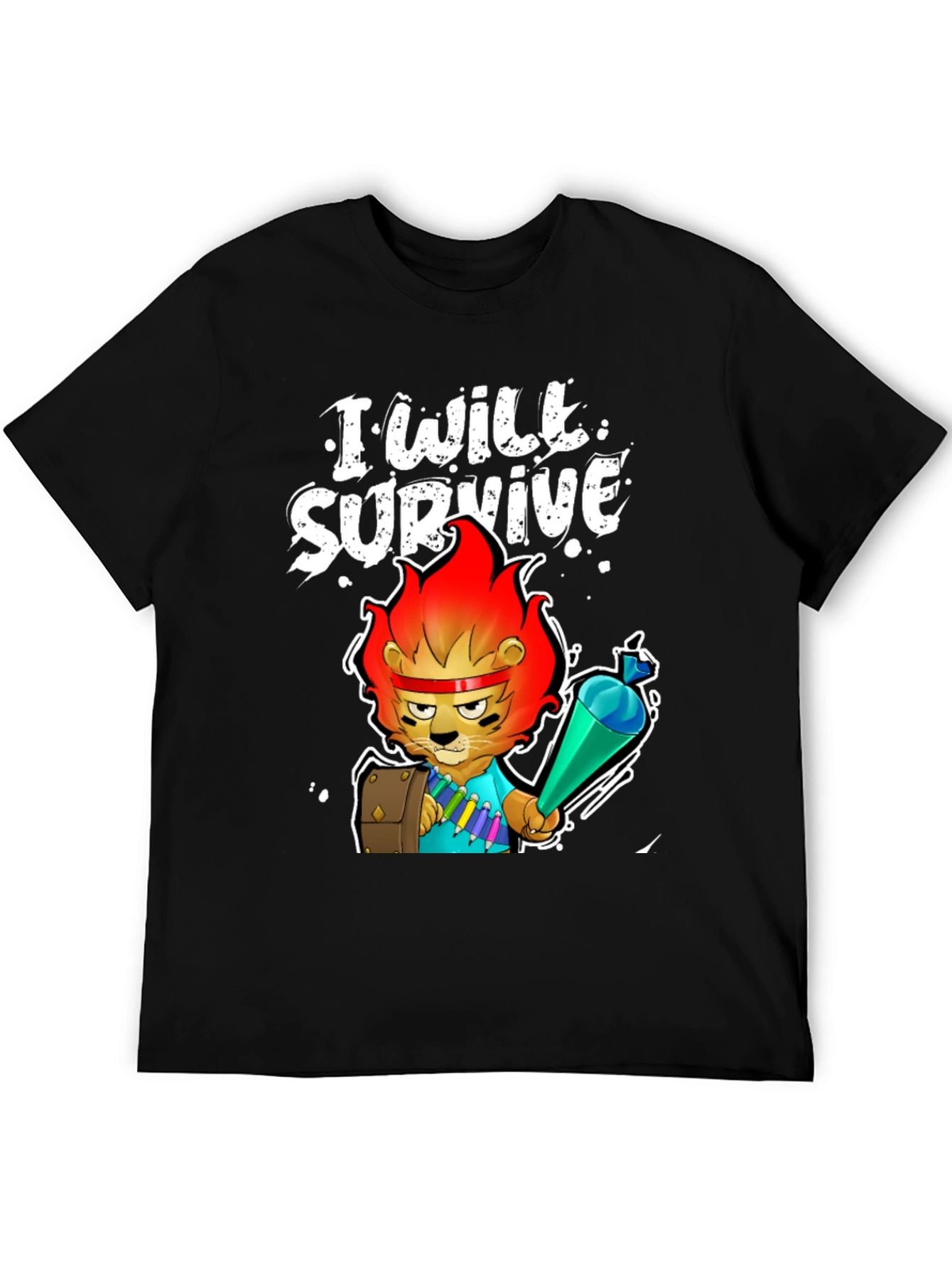 I Will Survive Lion Graphic Tee