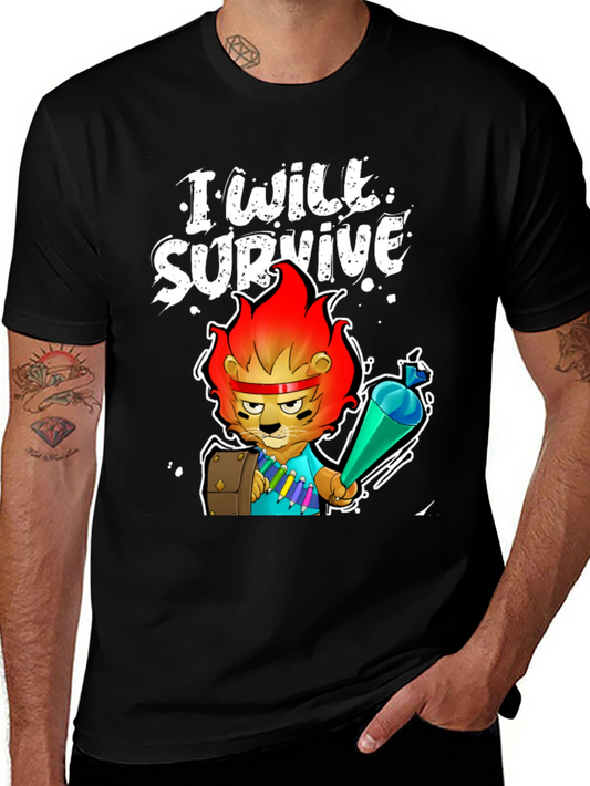 I Will Survive Lion Graphic Tee