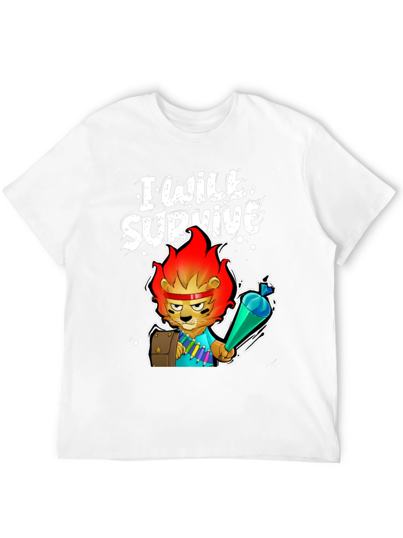 I Will Survive Lion Graphic Tee