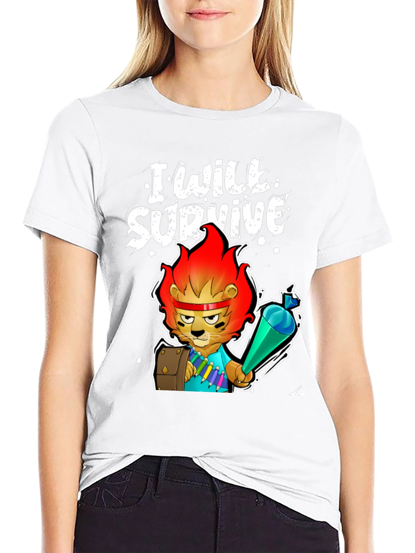 I Will Survive Lion Graphic Tee