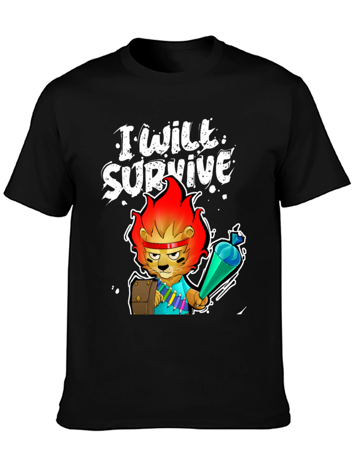 I Will Survive Lion Graphic Tee