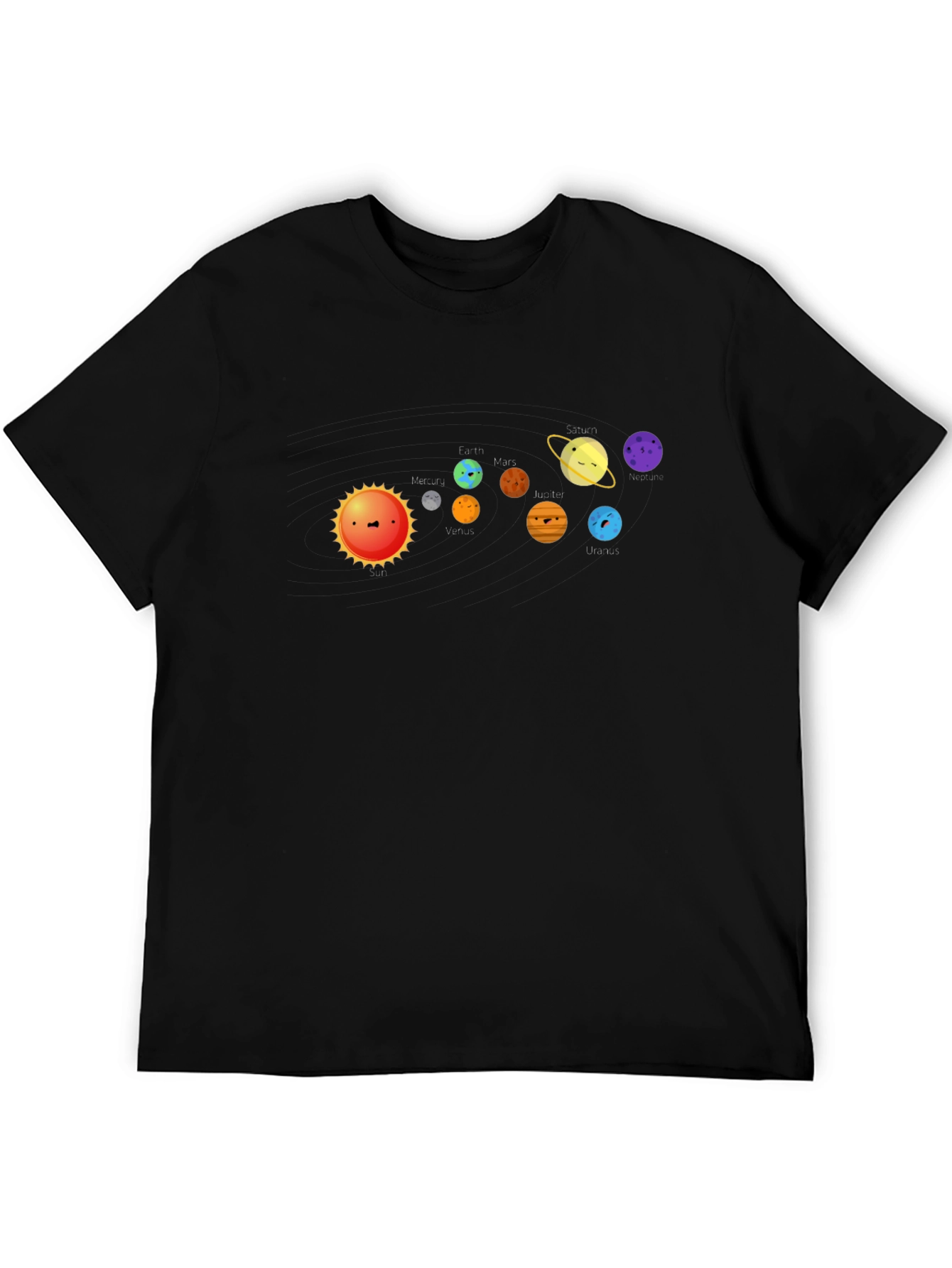 Solar System T-Shirt - Cute Planets Graphic Tee