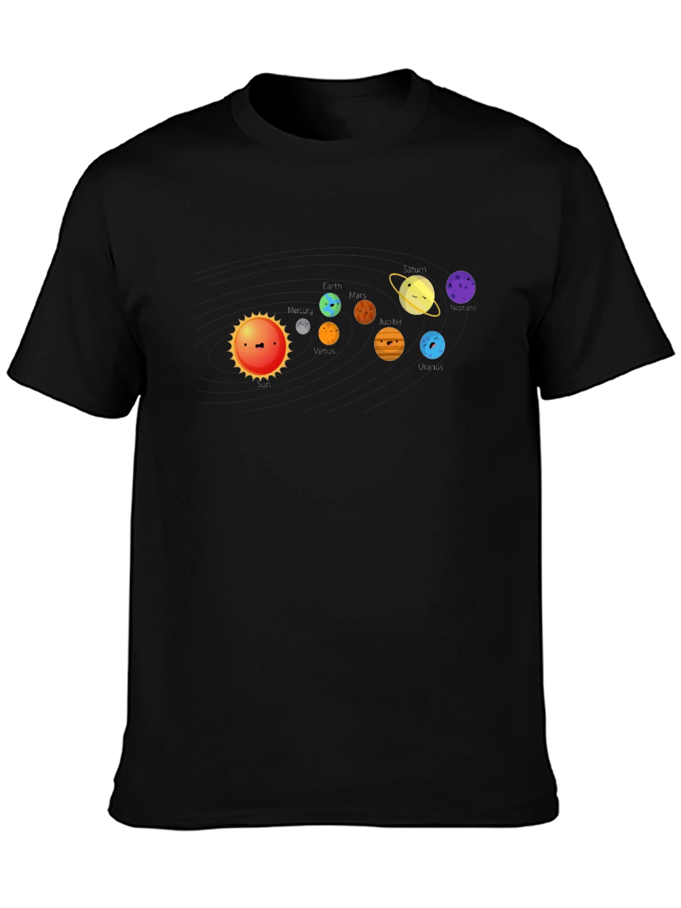 Solar System T-Shirt - Cute Planets Graphic Tee