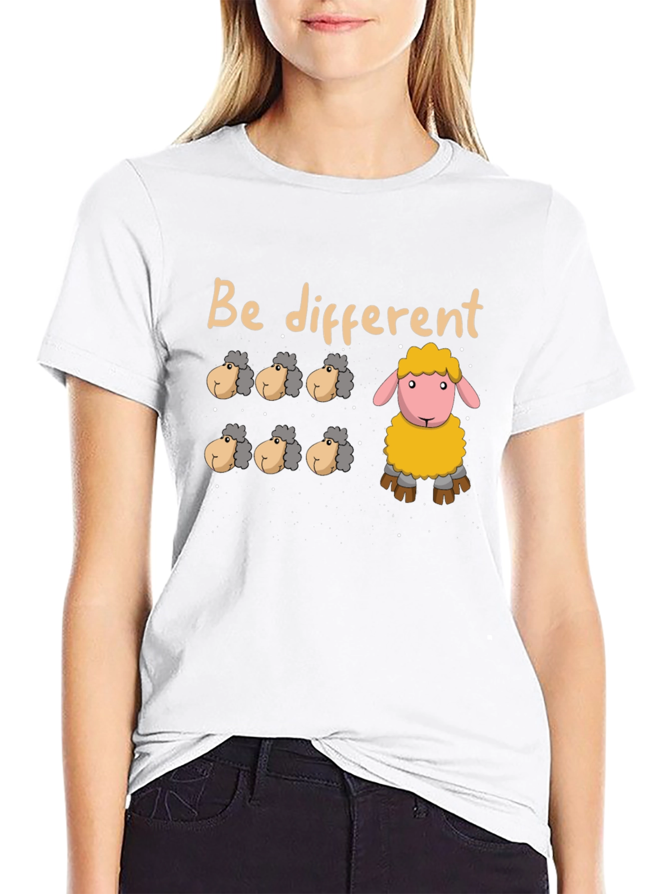 Be Different Sheep Graphic Tee - Unique Fashion Statement