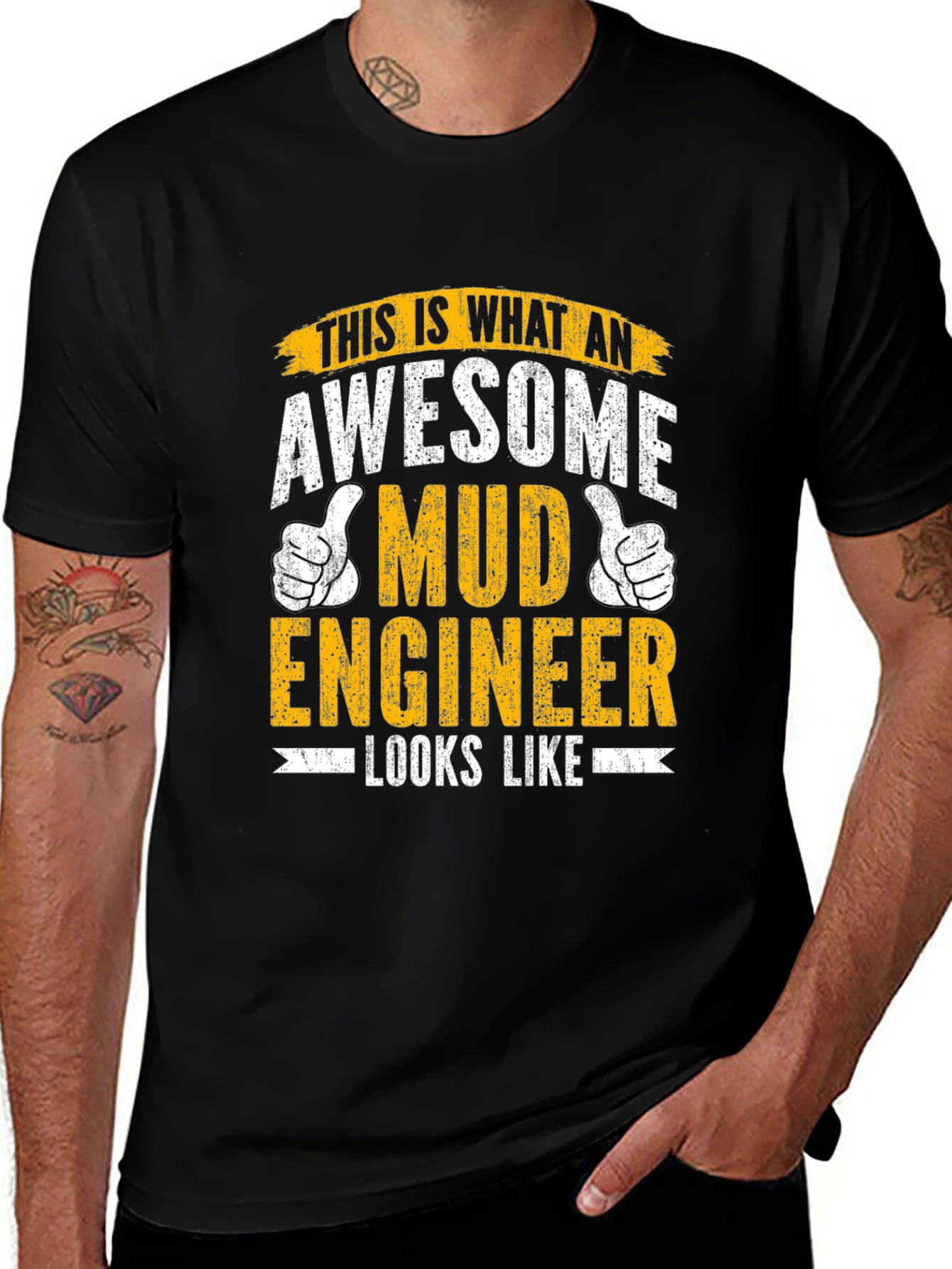 Awesome Mud Engineer T-Shirt - Black