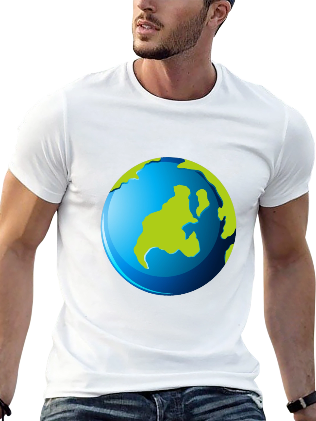Earth Graphic Black T-Shirt - Global Design