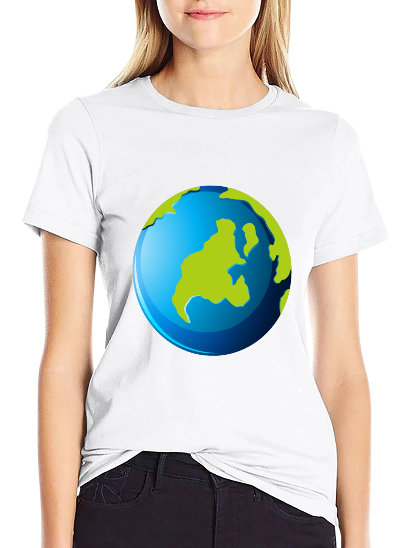 Earth Graphic Black T-Shirt - Global Design