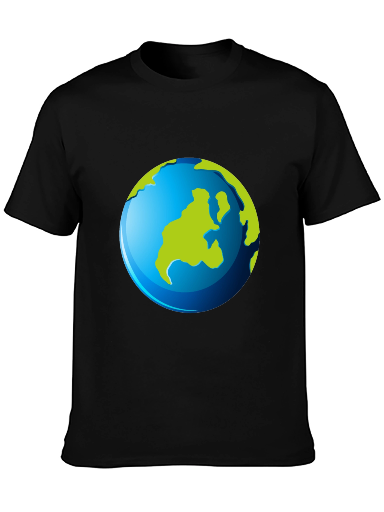 Earth Graphic Black T-Shirt - Global Design
