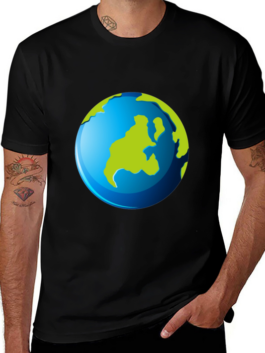 Earth Graphic Black T-Shirt - Global Design