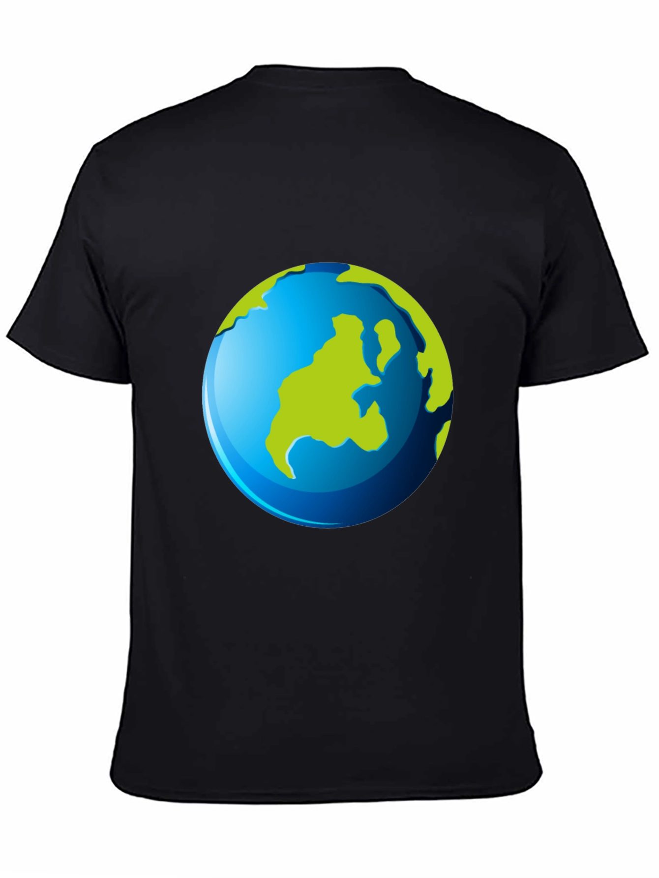 Earth Graphic Black T-Shirt - Global Design