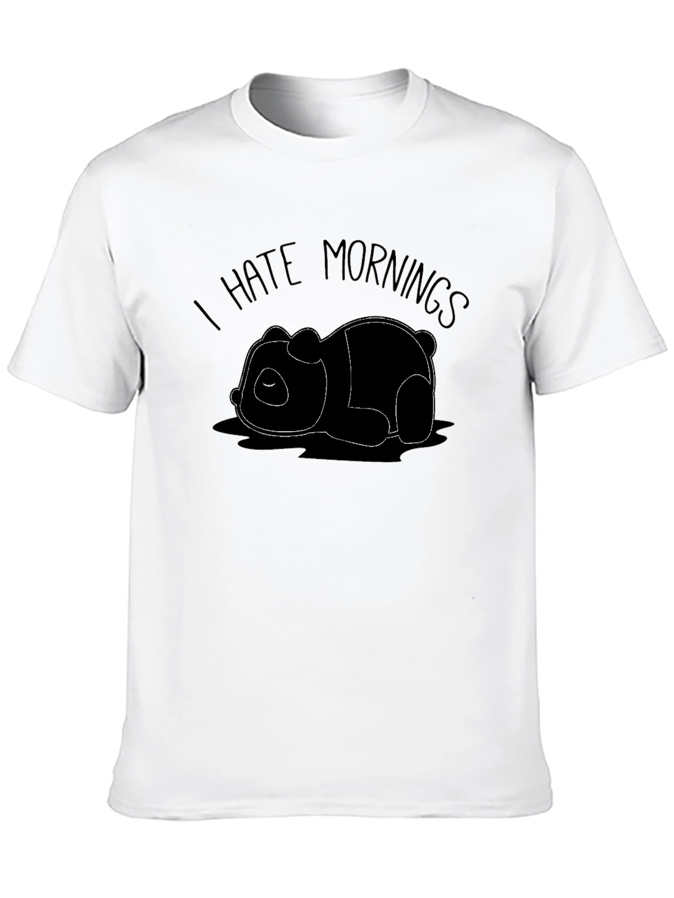 I Hate Mornings Panda Graphic T-Shirt