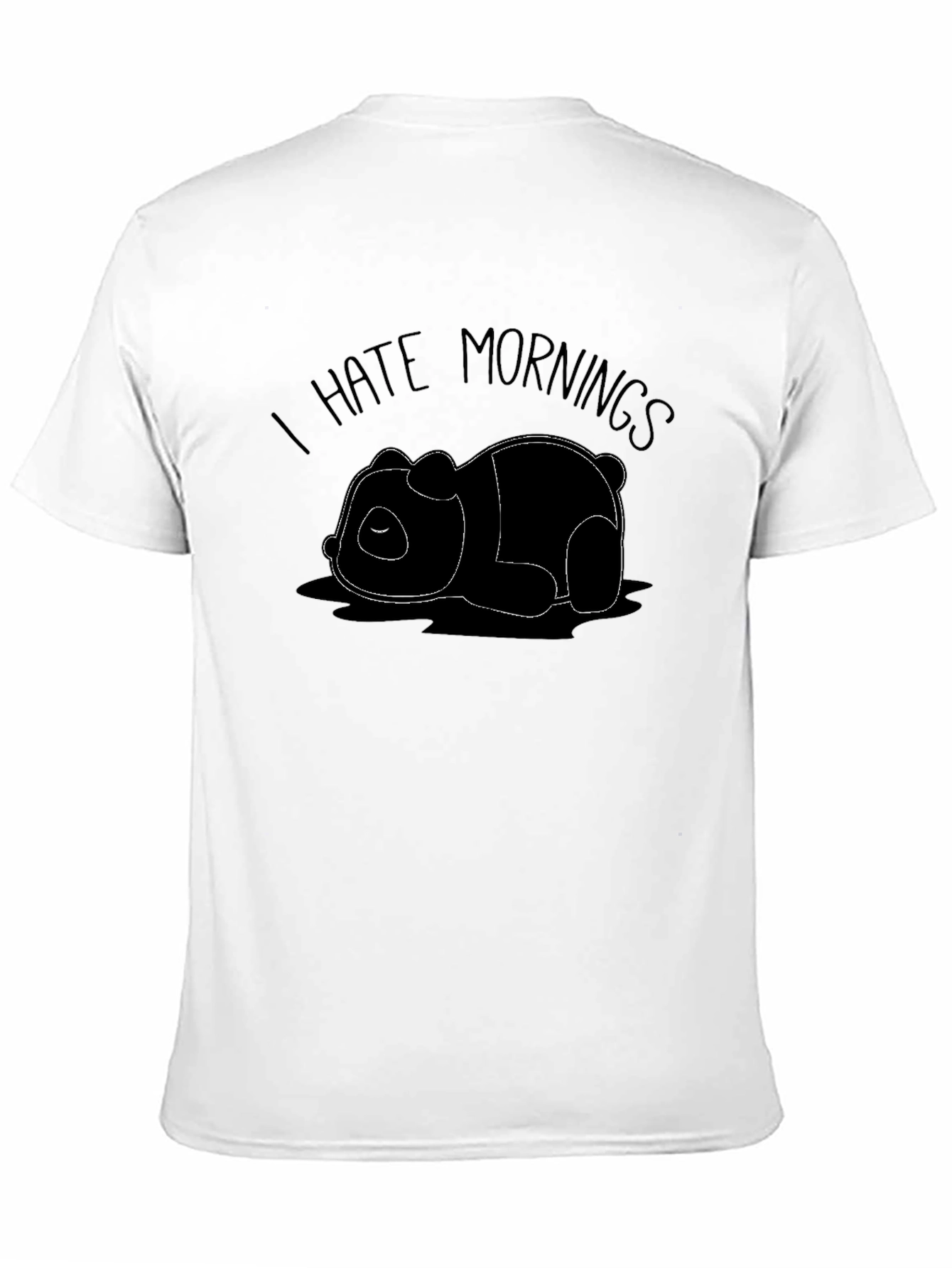 I Hate Mornings Panda Graphic T-Shirt