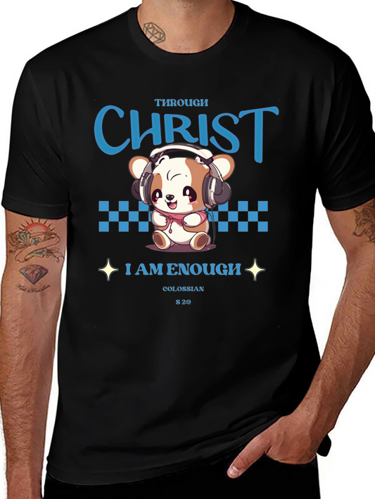 Through Christ I Am Enough Christian T-Shirt
