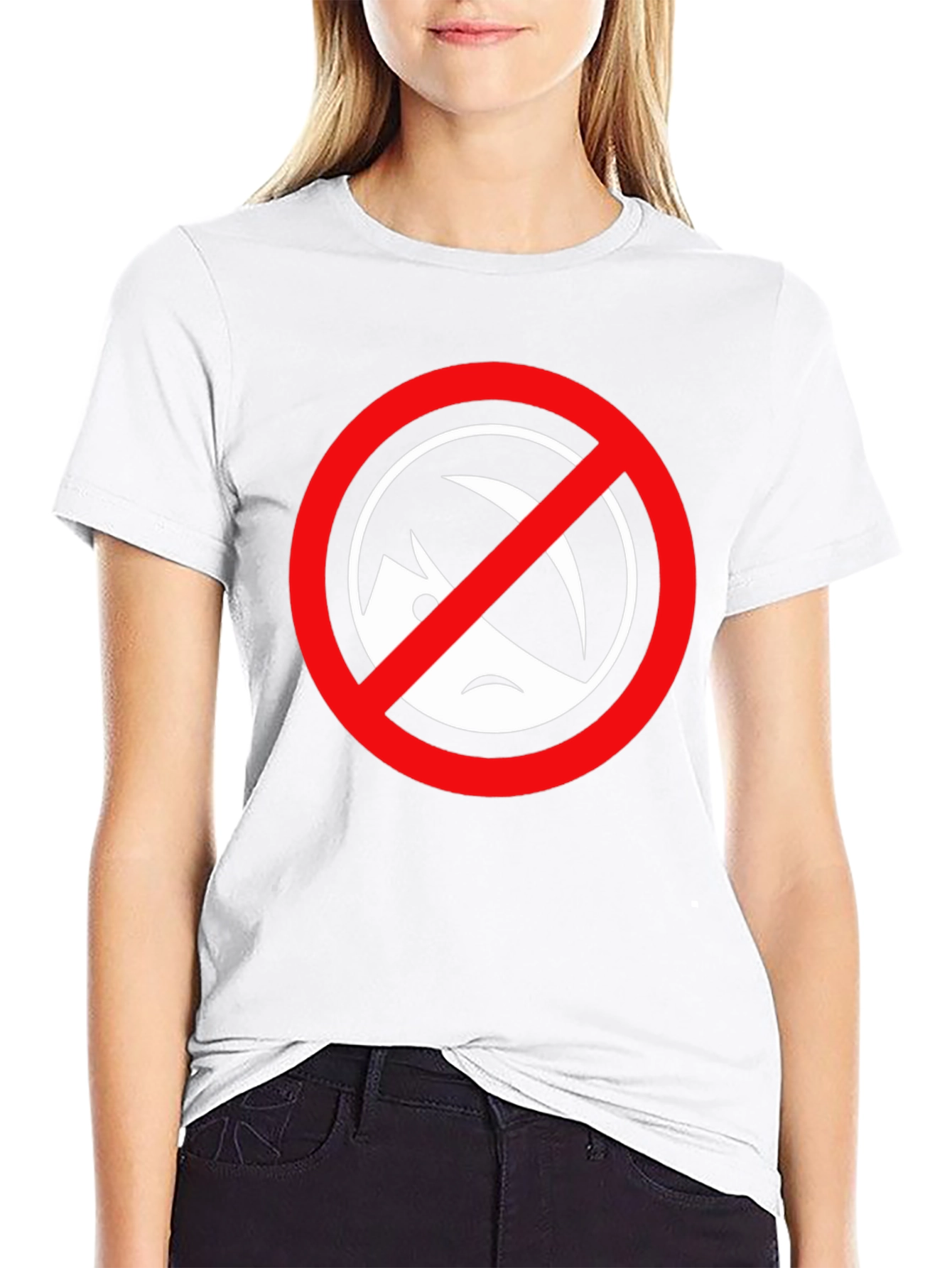Black T-Shirt with Circle/Slash Graphic
