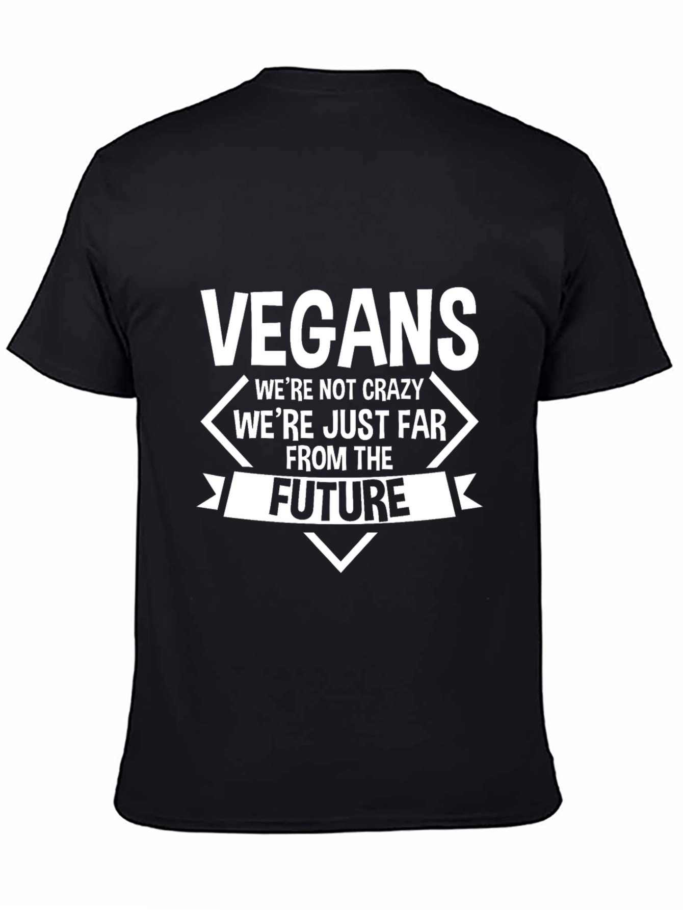 Vegan Future T-Shirt - Black Crew Neck Tee