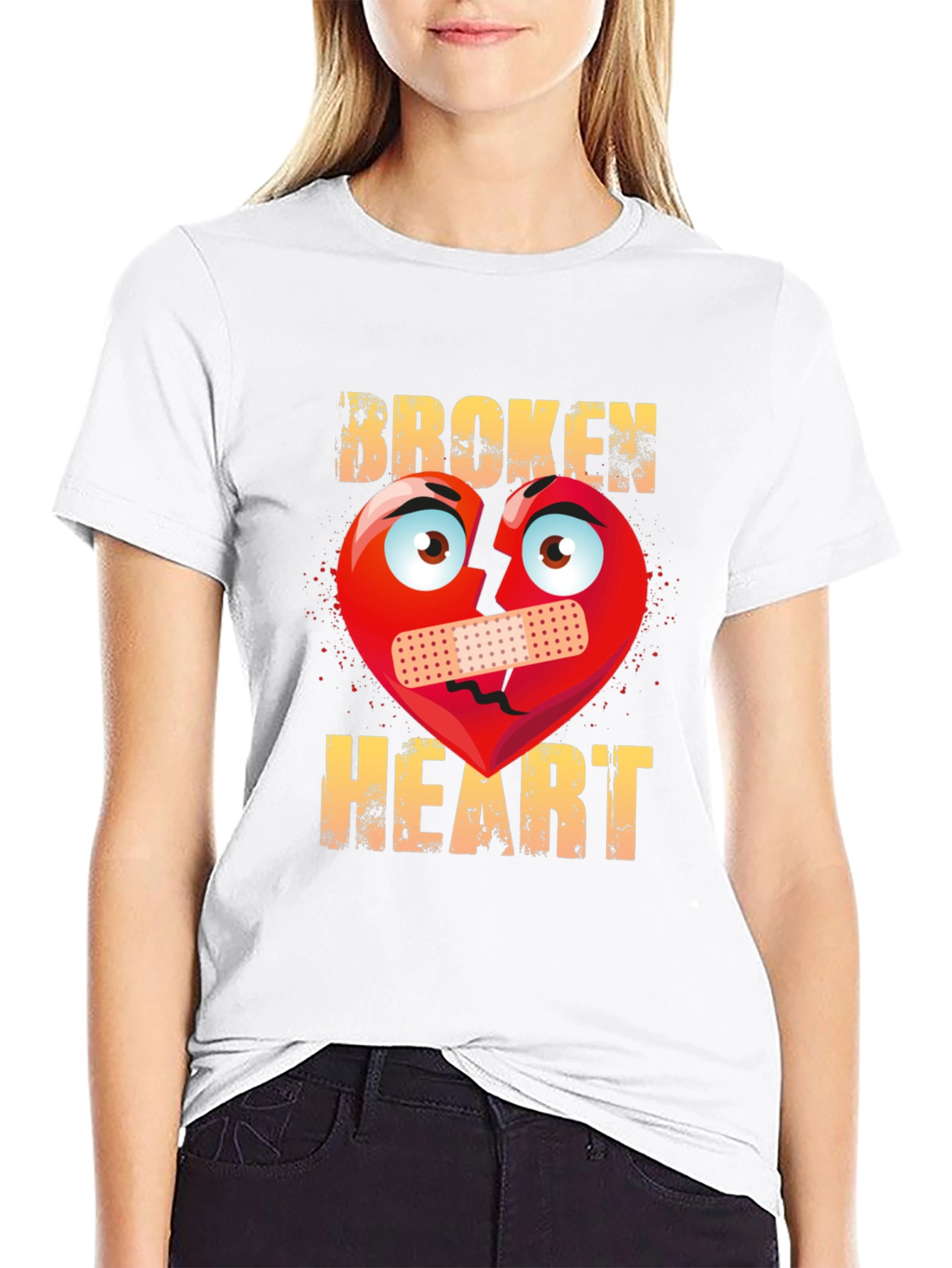 Broken Heart Funny Graphic Tee