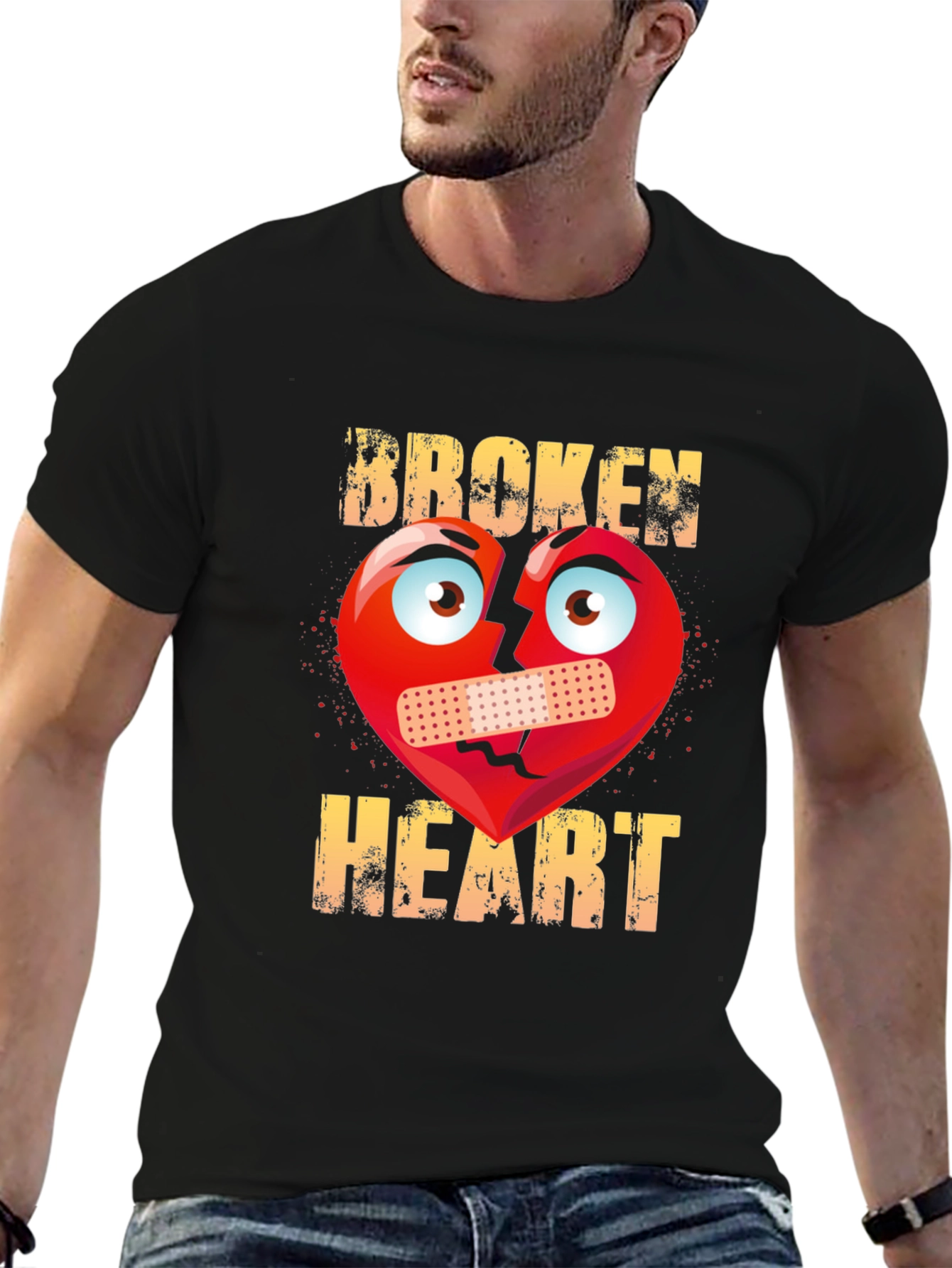Broken Heart Funny Graphic Tee