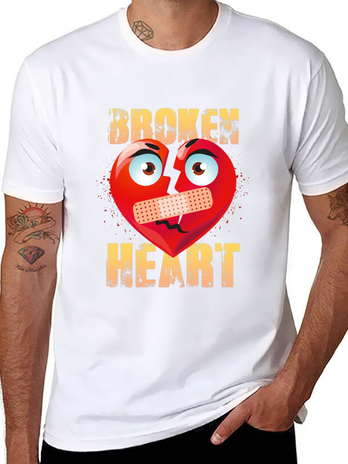 Broken Heart Funny Graphic Tee