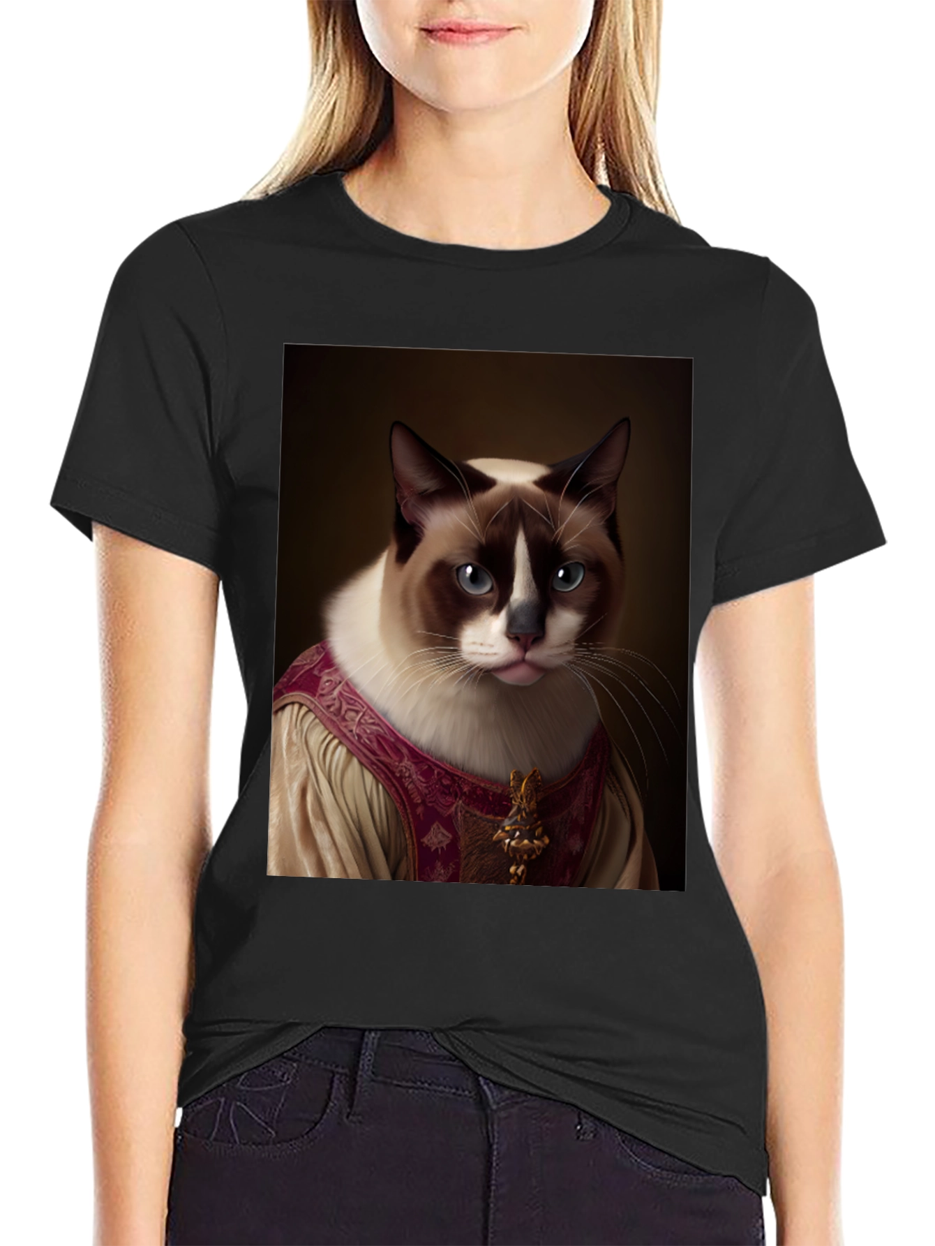 Regal Cat Portrait T-Shirt