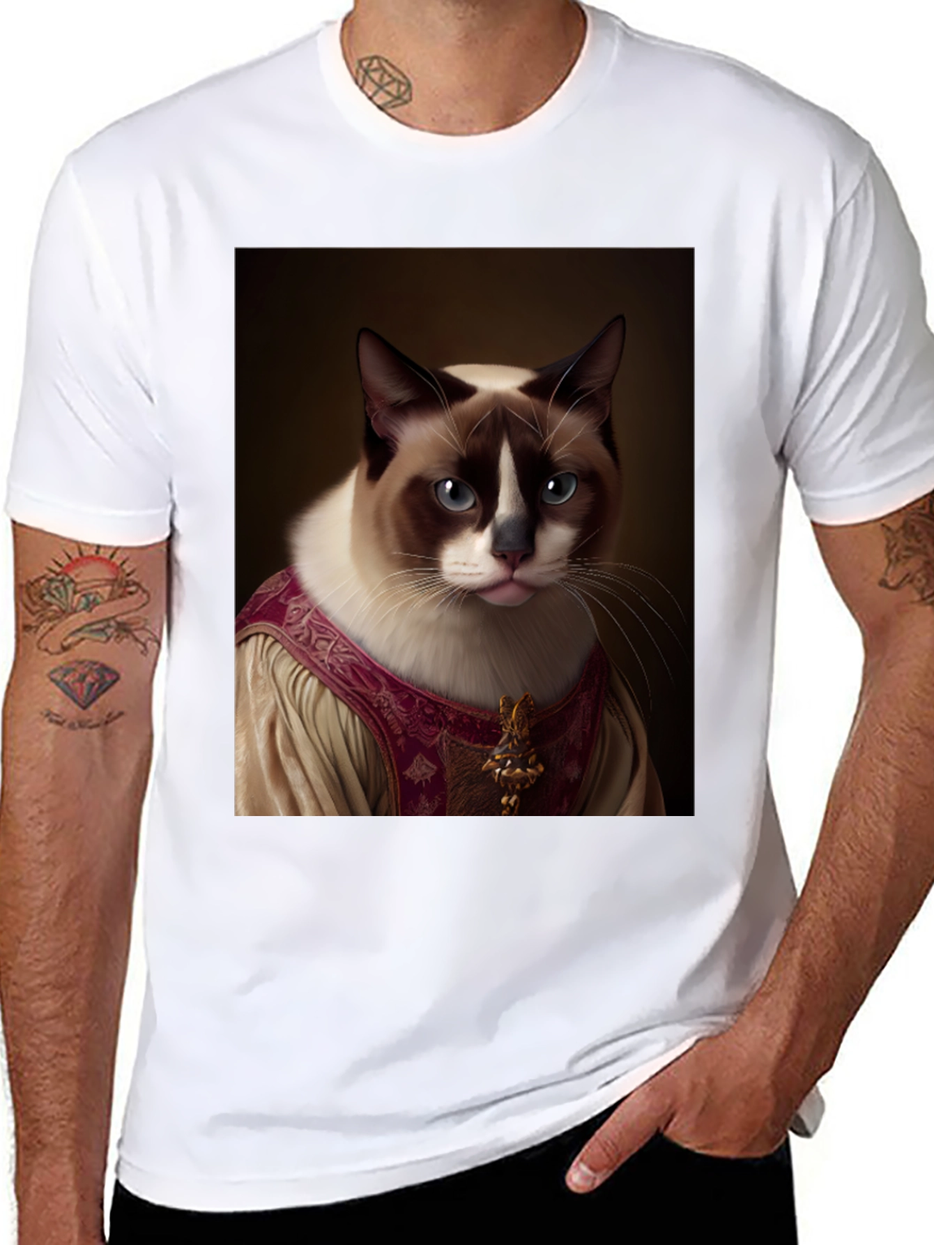 Regal Cat Portrait T-Shirt