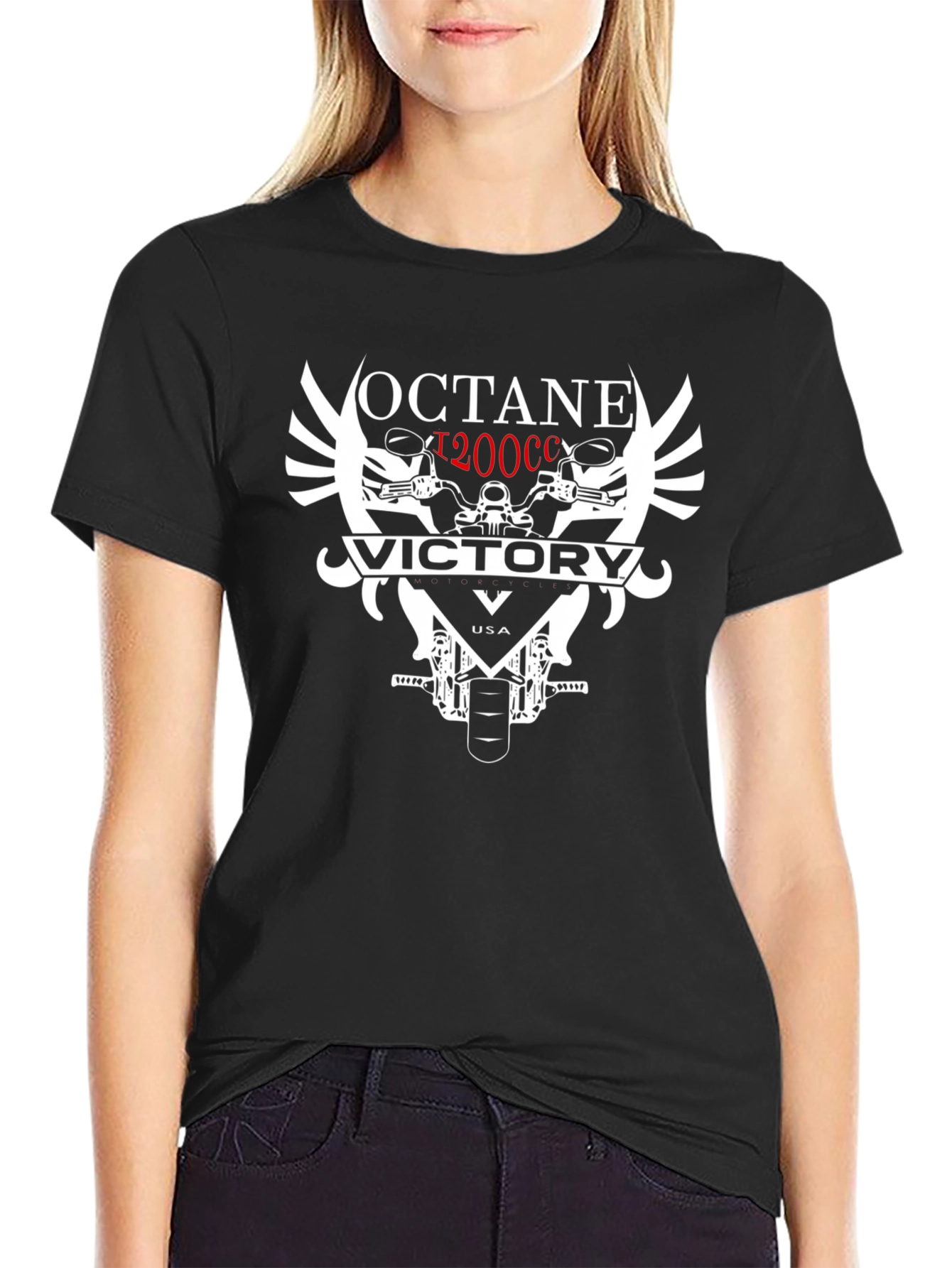 Octane Victory 1200CC Motorcycle Graphic T-Shirt