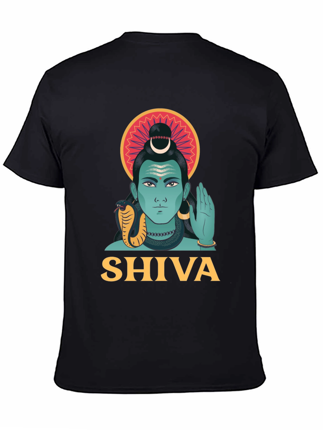 Shiva Graphic Print Black T-Shirt