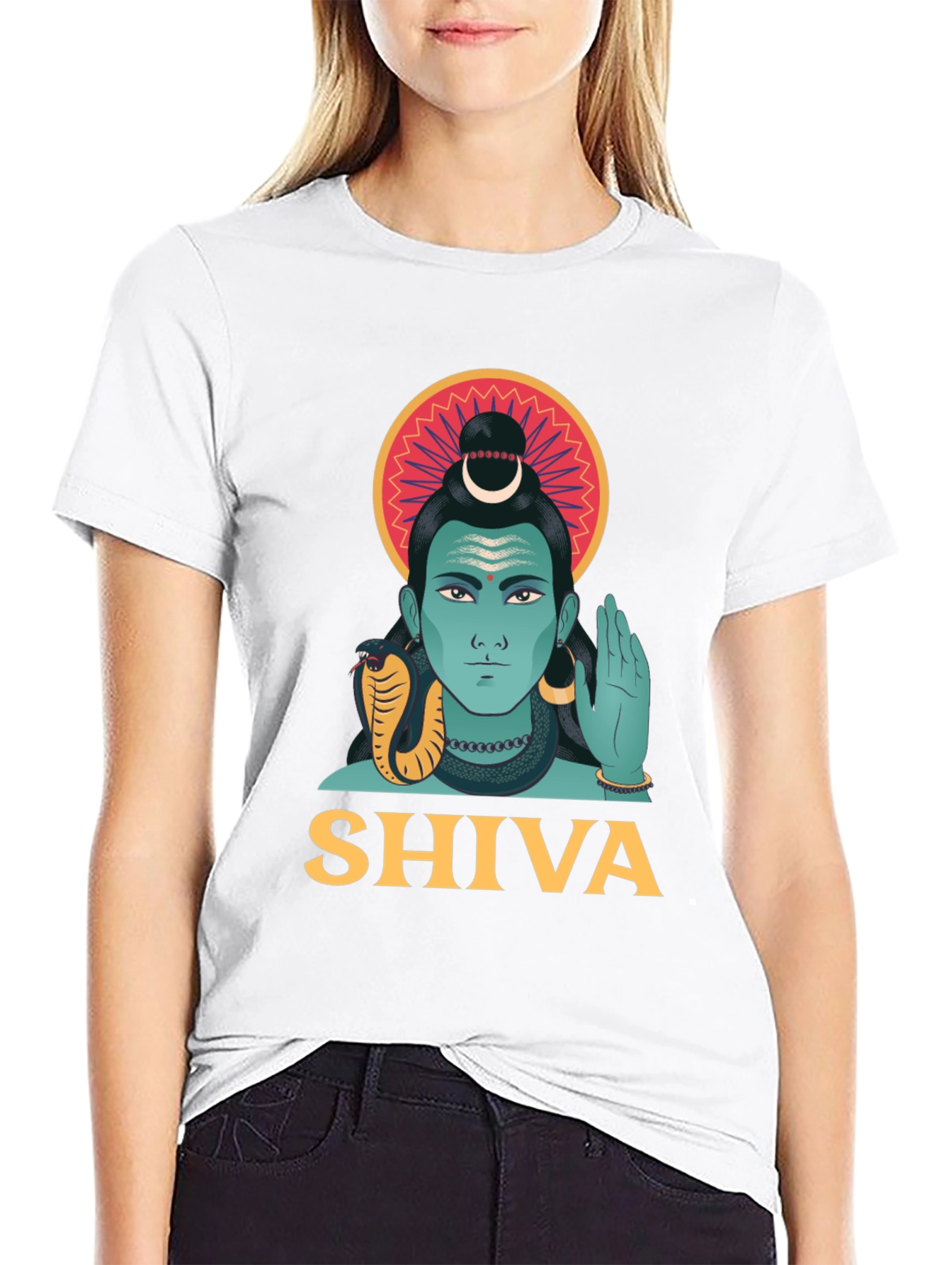 Shiva Graphic Print Black T-Shirt