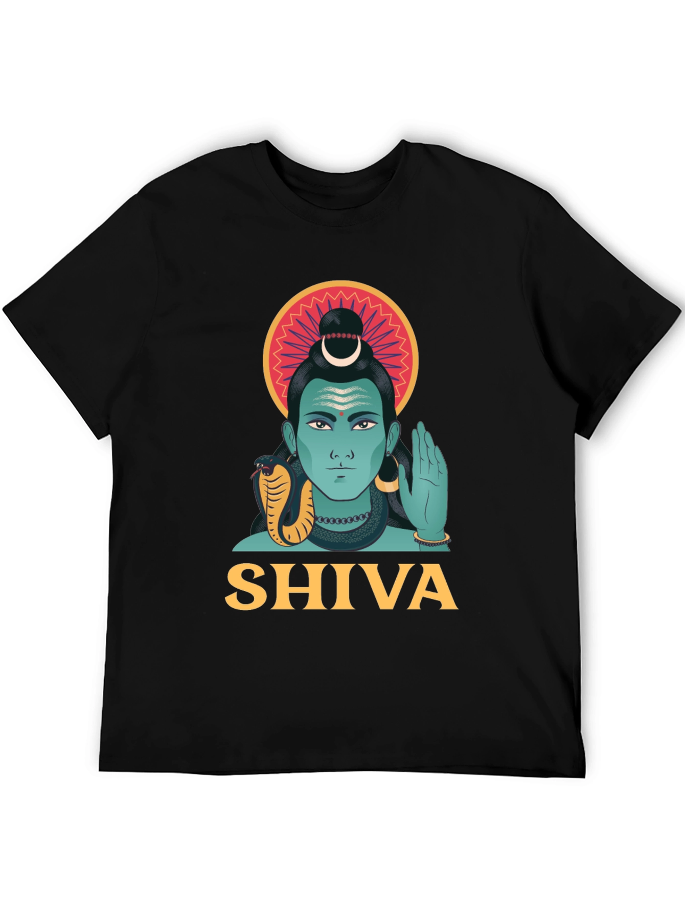 Shiva Graphic Print Black T-Shirt