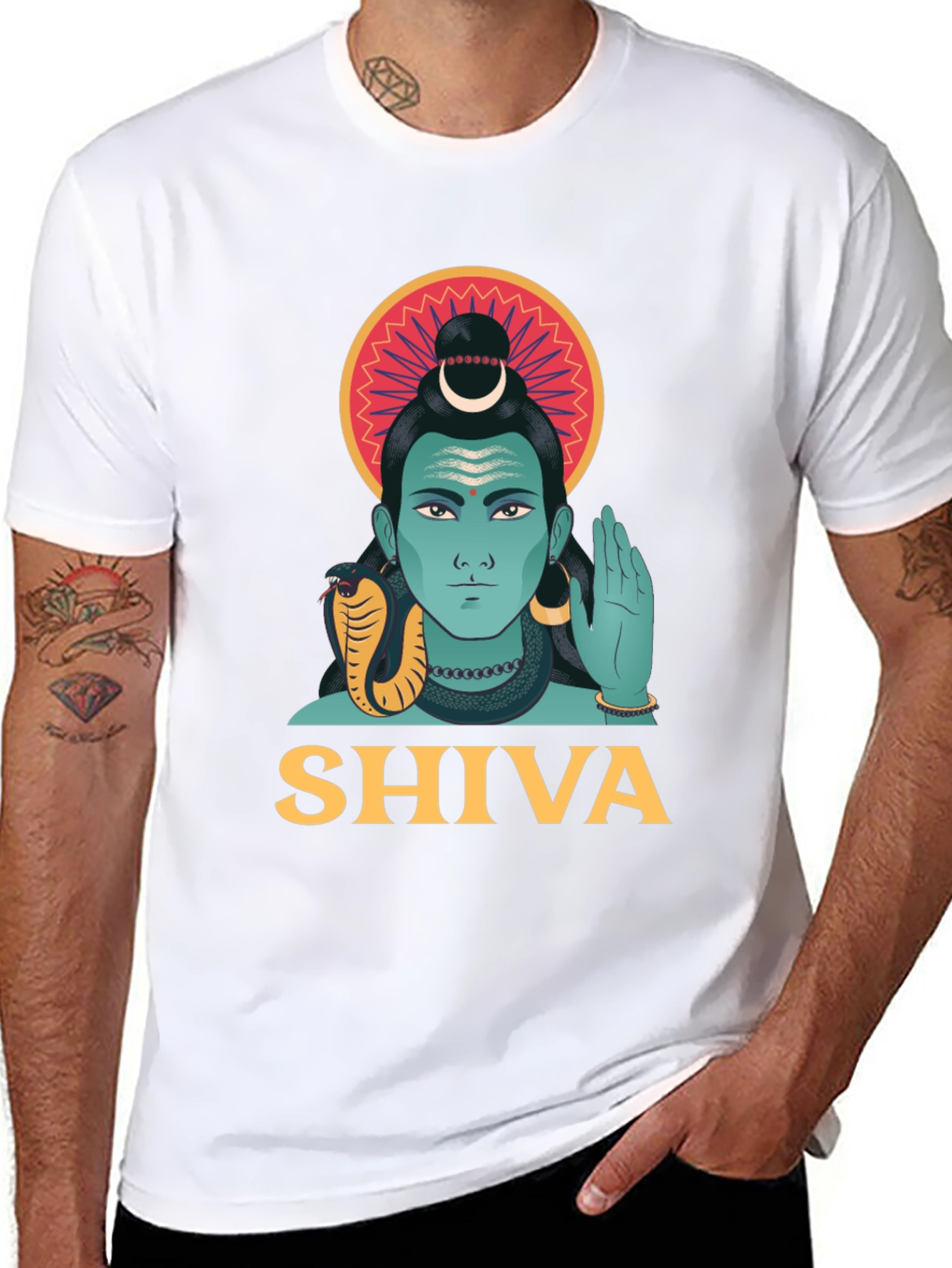 Shiva Graphic Print Black T-Shirt