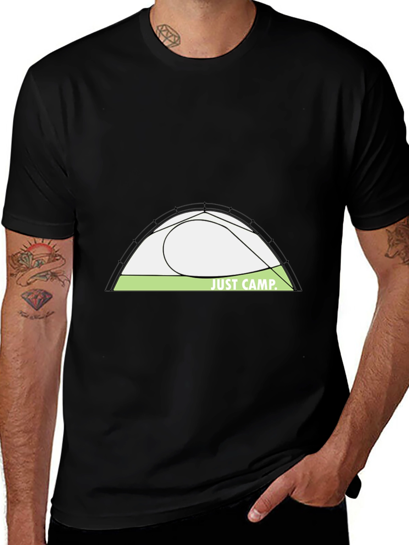 Just Camp Black Graphic Tee