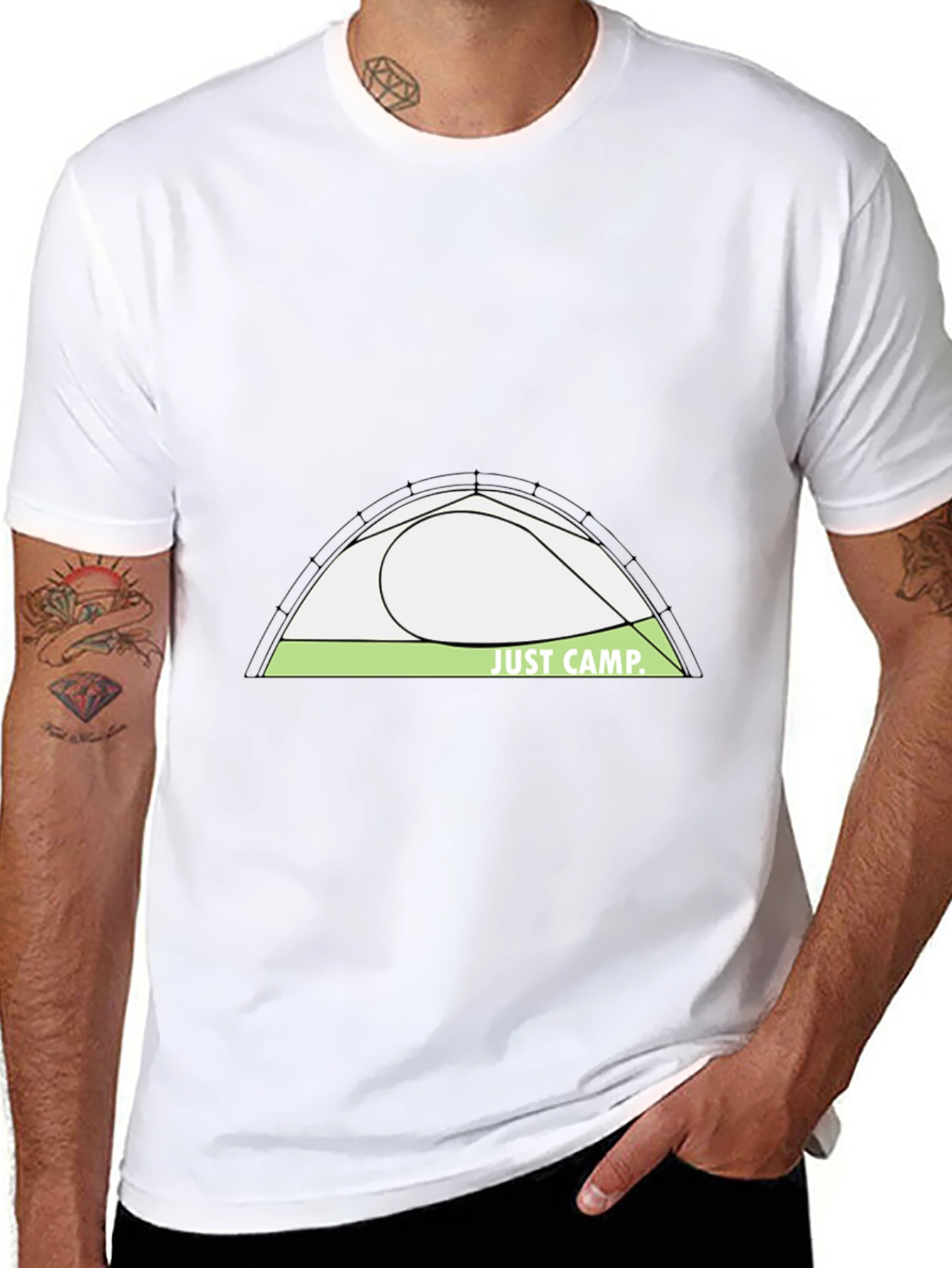 Just Camp Black Graphic Tee