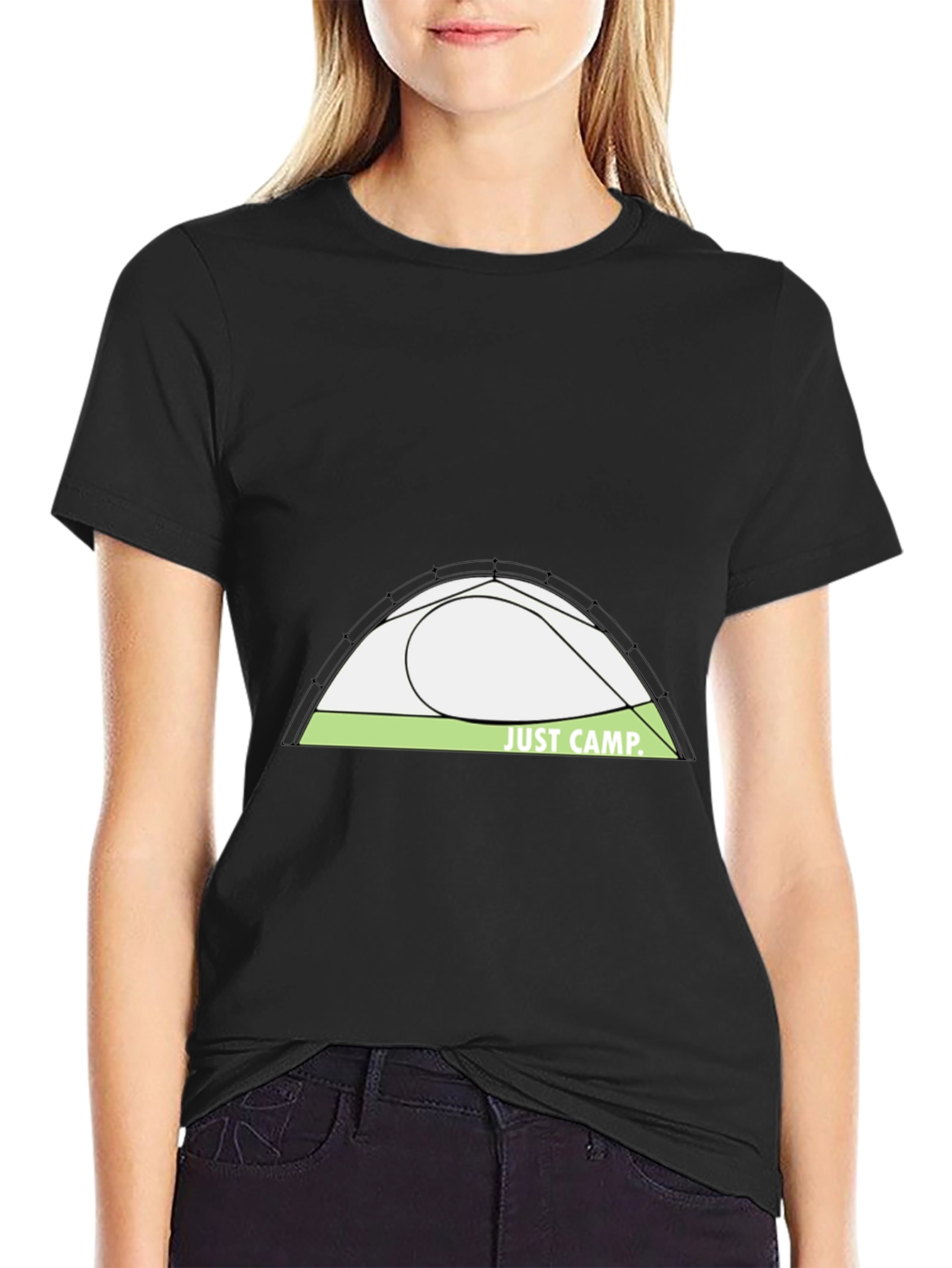 Just Camp Black Graphic Tee