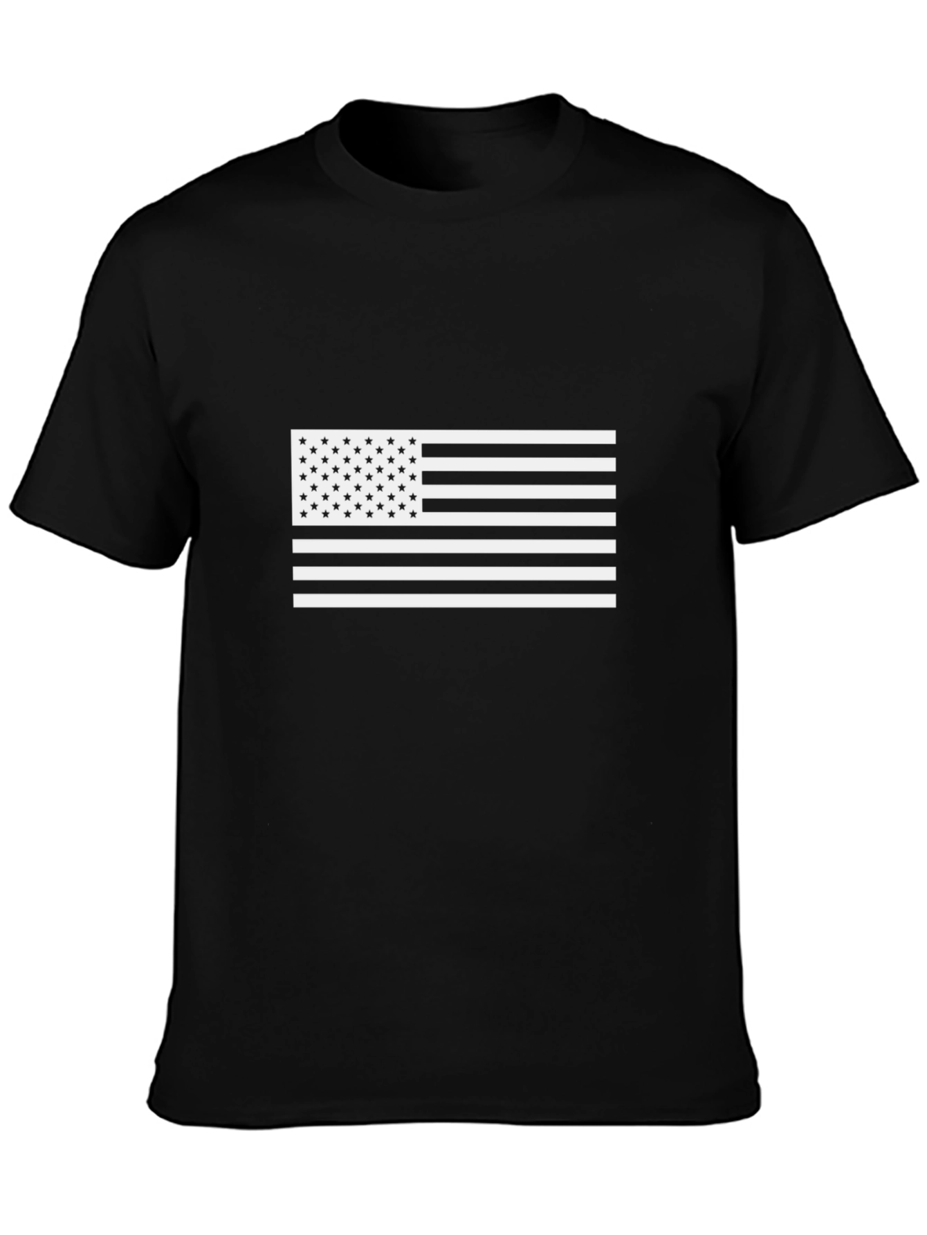 American Flag Graphic Black T-Shirt