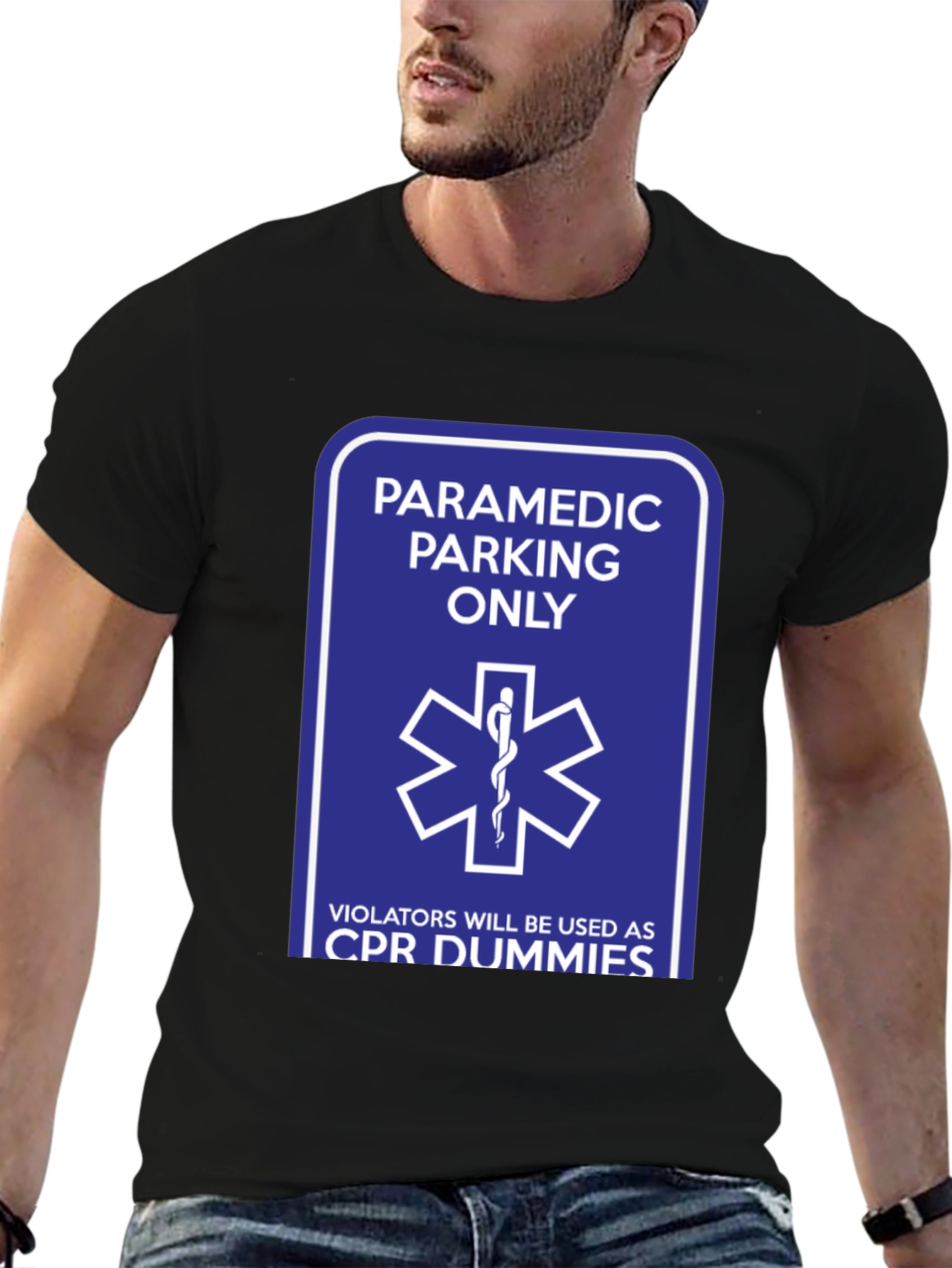 Paramedic Parking Only CPR Dummy Humor T-Shirt