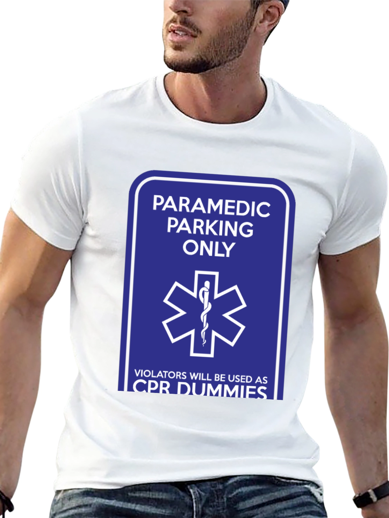Paramedic Parking Only CPR Dummy Humor T-Shirt