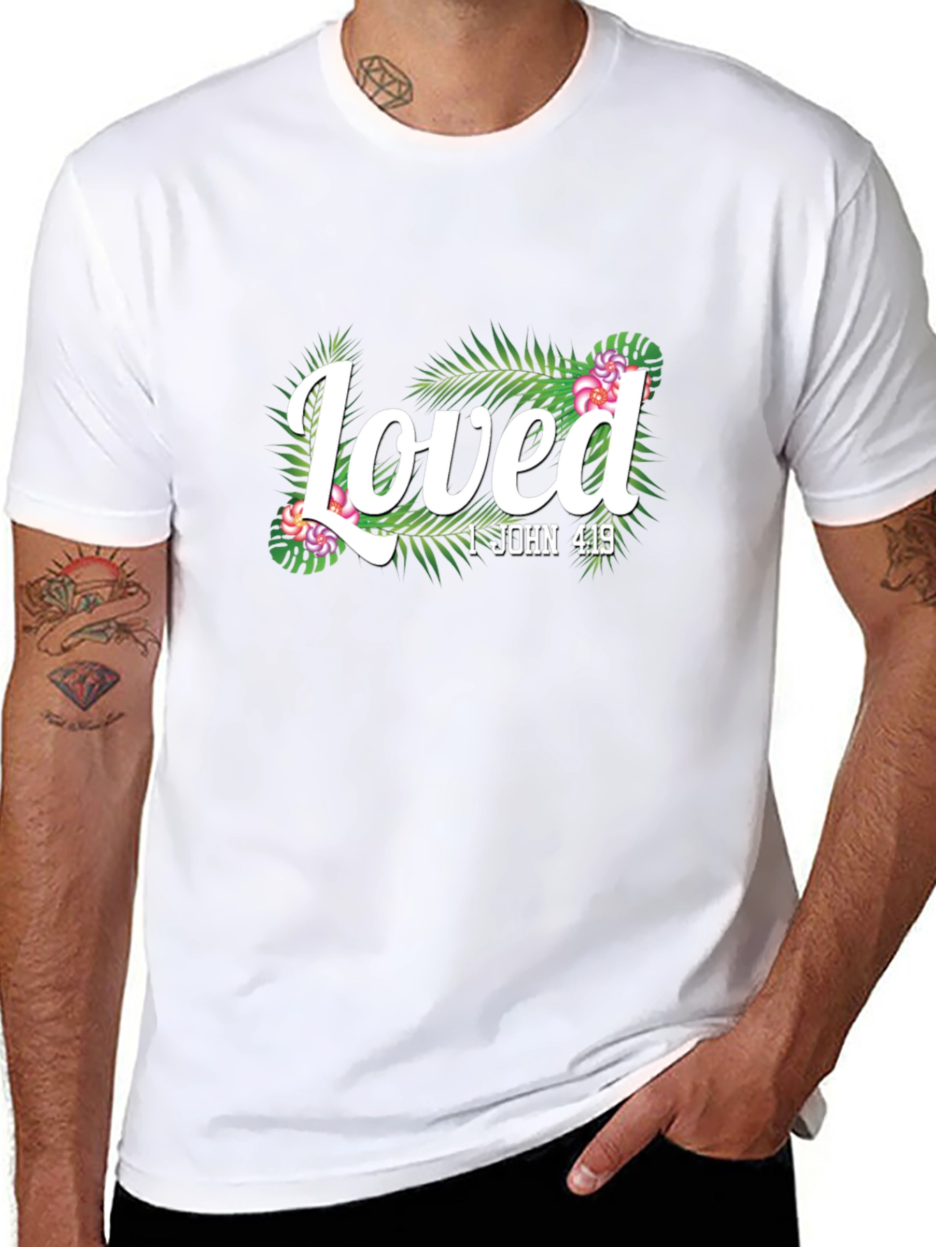 Loved 1 John 4:19 Graphic Tee