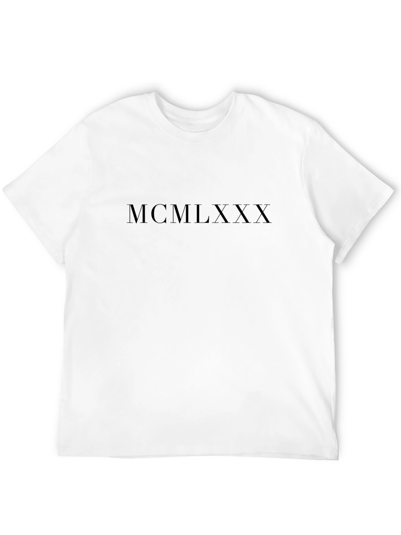 MCMLXXX Roman Numerals Graphic Tee - Black