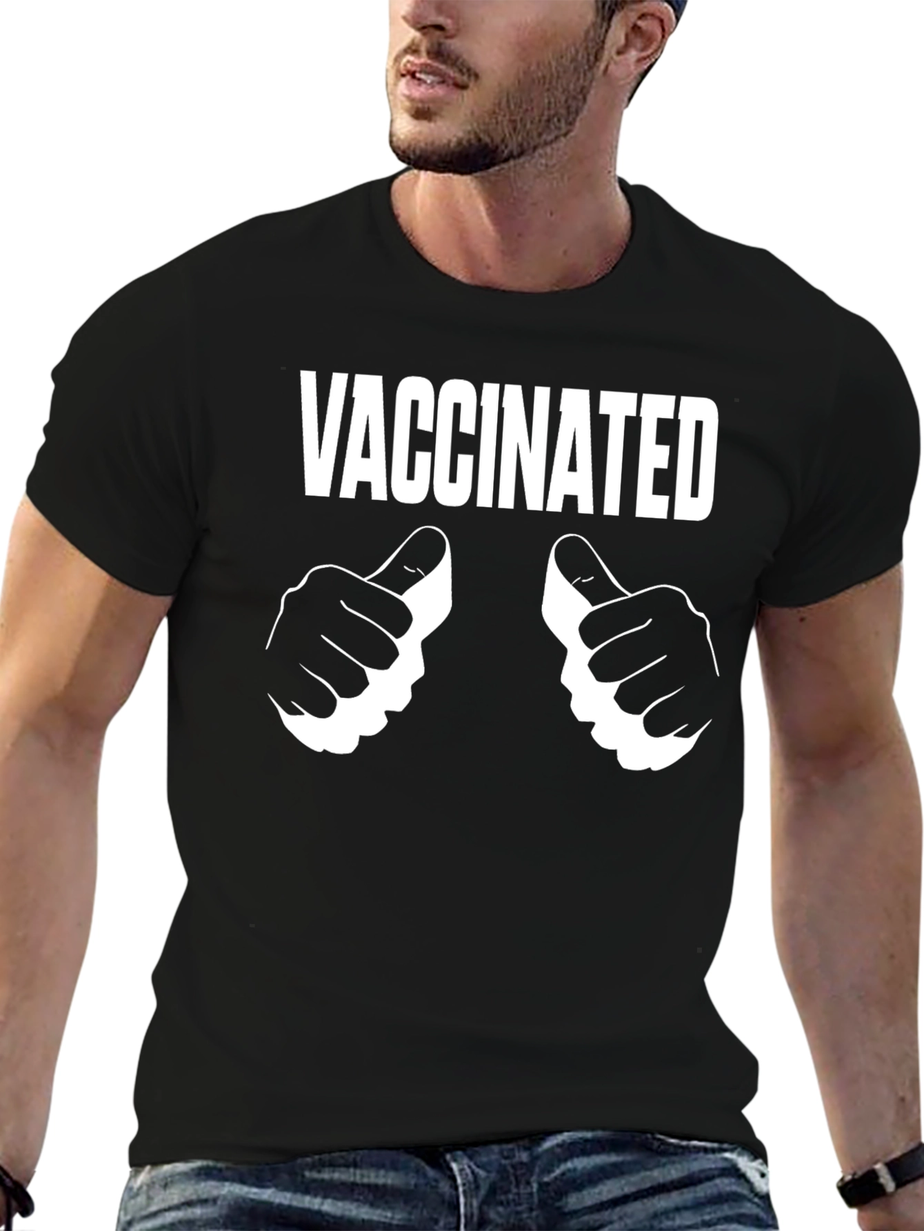 Vaccinated T-Shirt - Double Thumbs Up