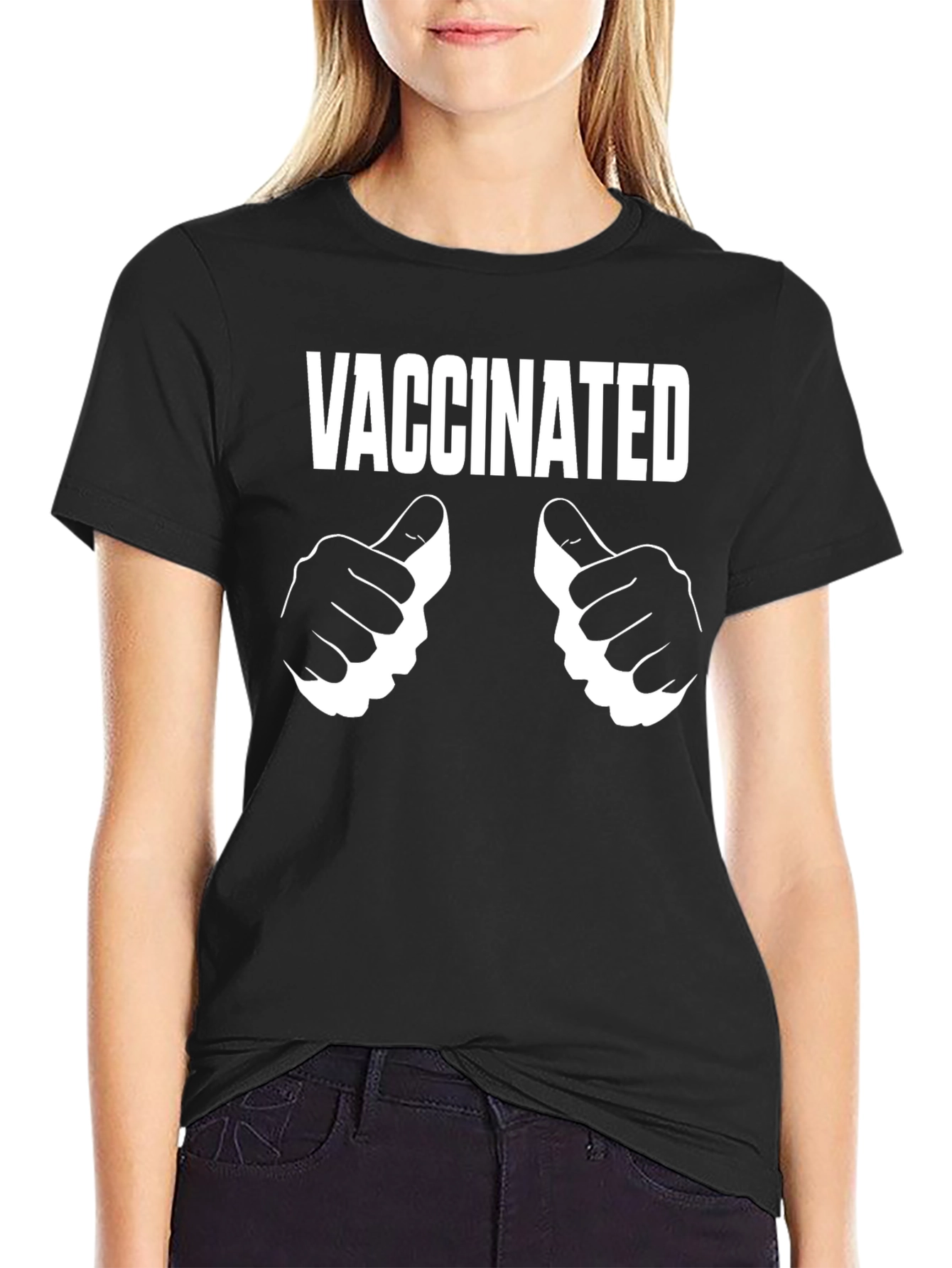 Vaccinated T-Shirt - Double Thumbs Up