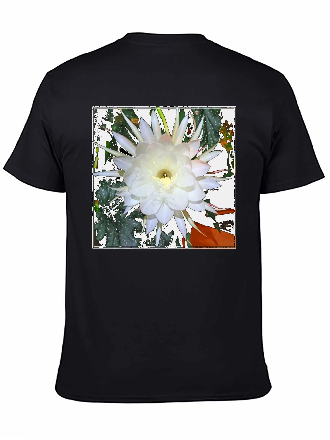 Floral Graphic Tee - Night Blooming Cereus Design