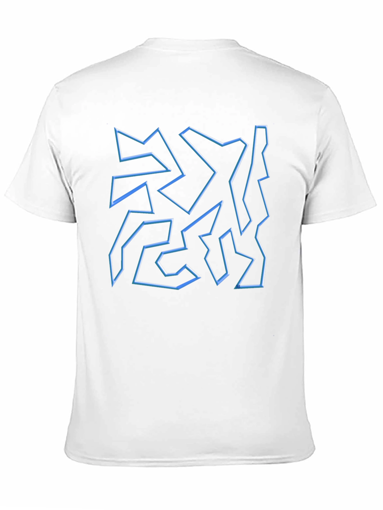 Abstract Geometric T-Shirt - Black
