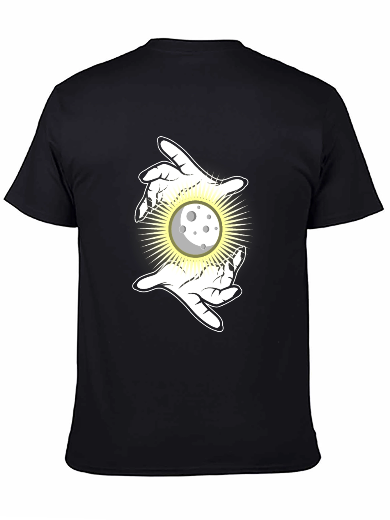 Mystic Moon Hands Black T-Shirt