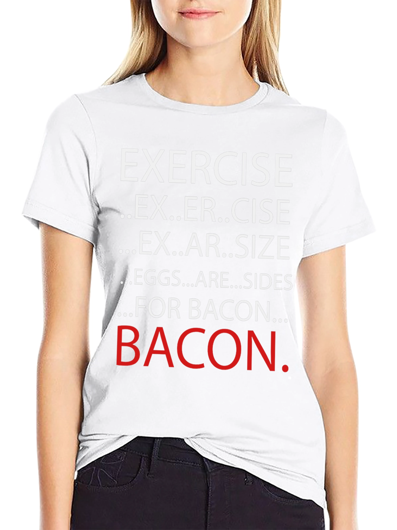 Exercise? T-Shirt - Funny Bacon Lover Tee