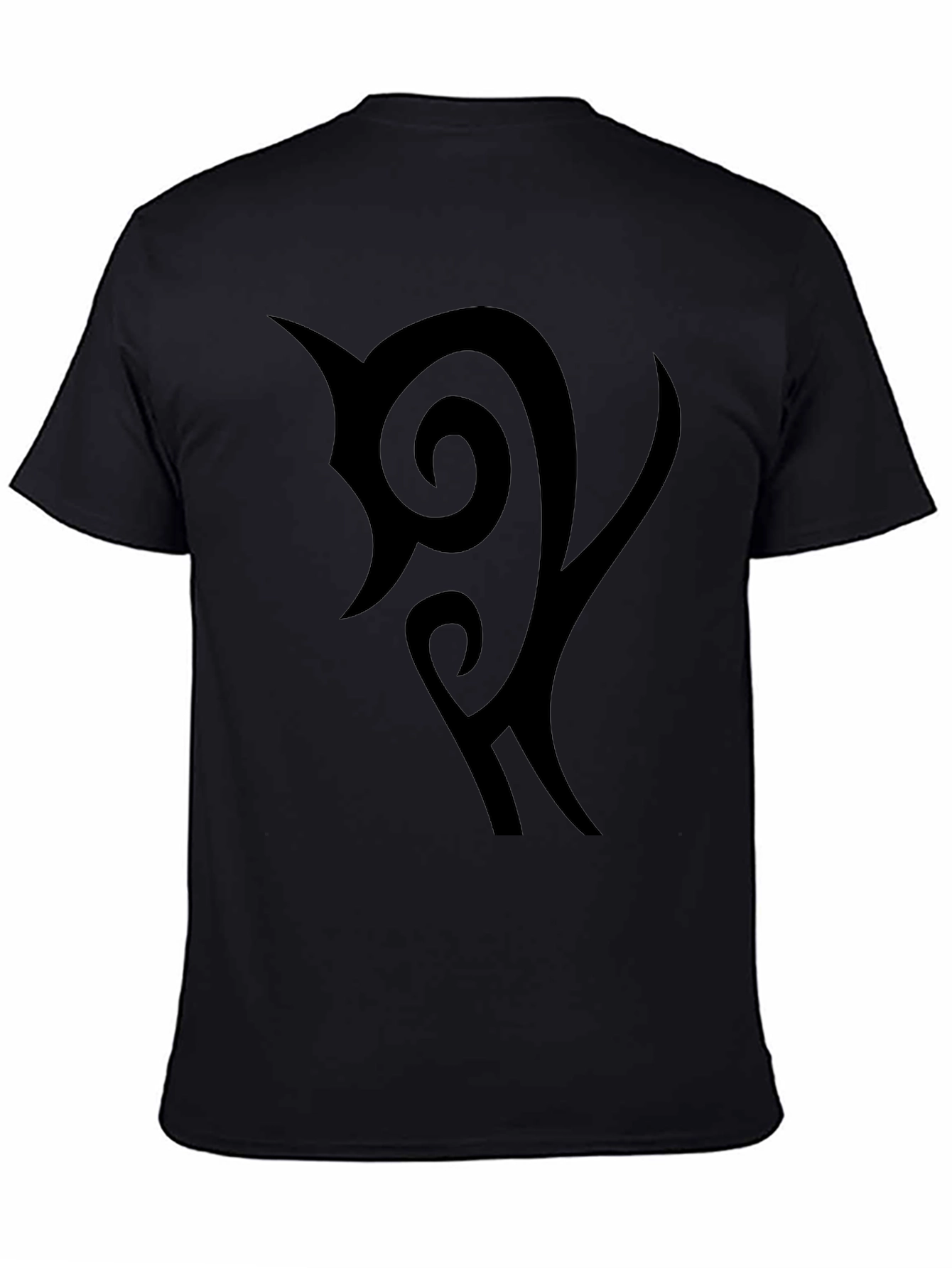 Black Graphic Tee - Tribal Design