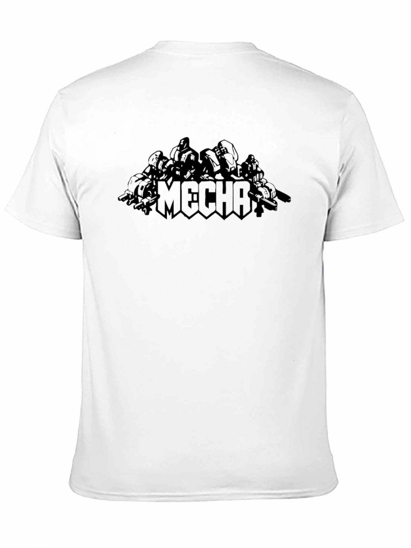 Black Mecha T-Shirt - Robotic Design