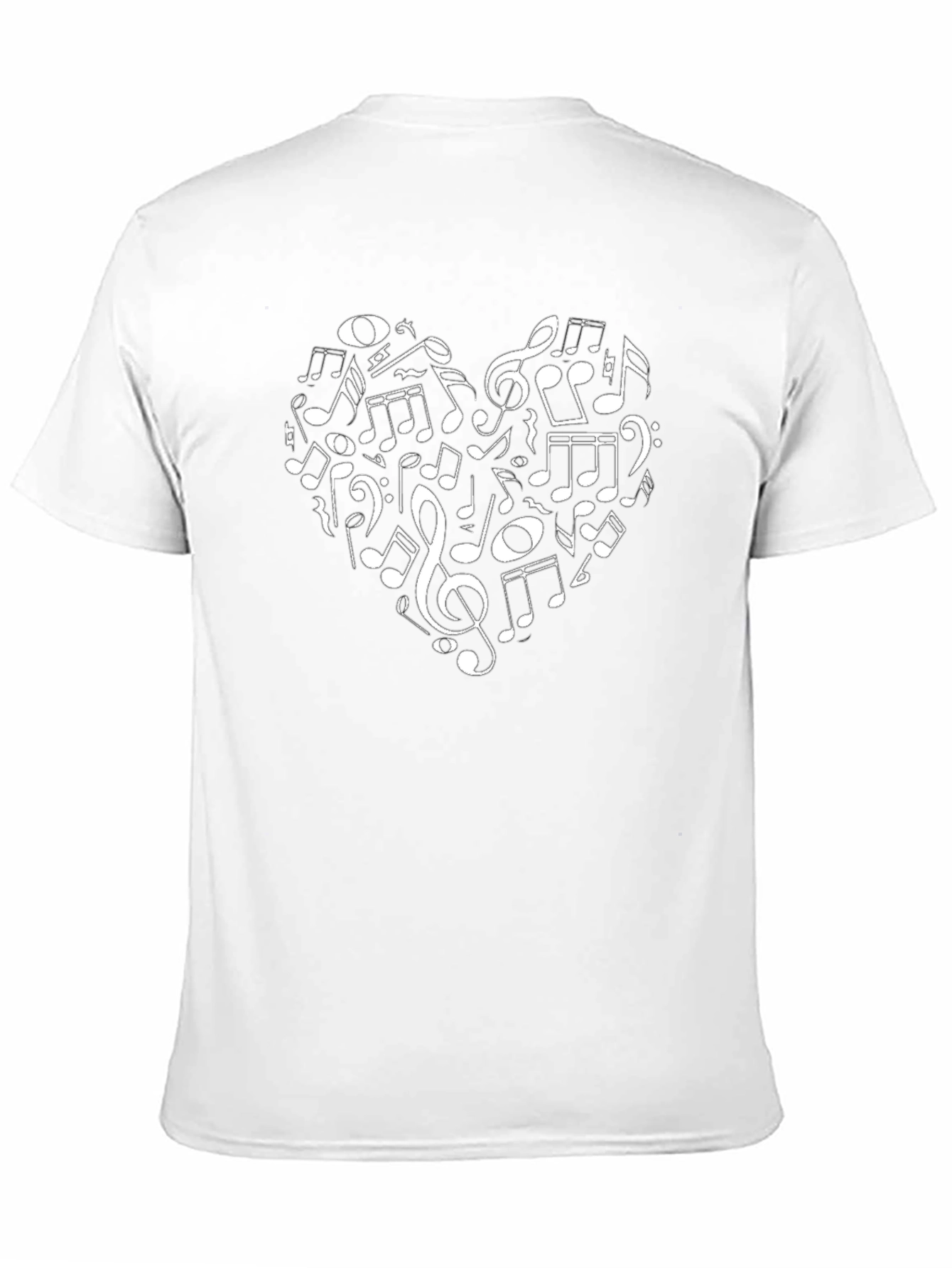 Musical Heart T-Shirt - Black Cotton Tee